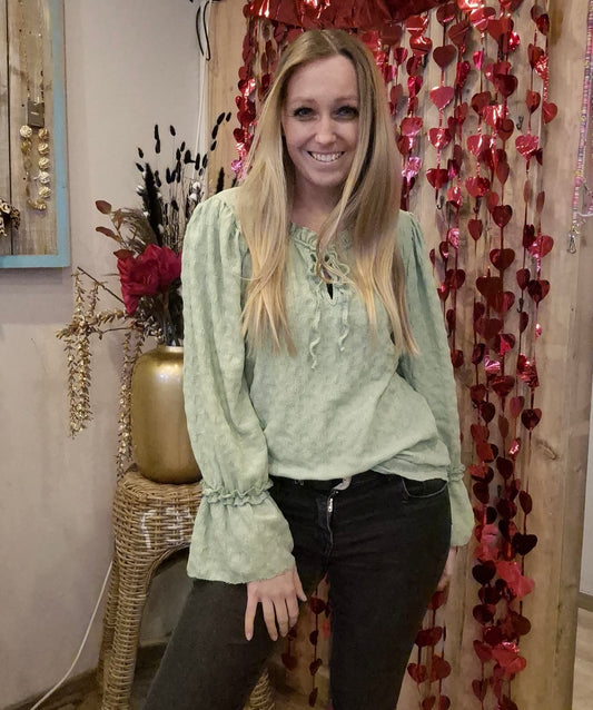 Blouse Crace Groen - Nancfashion