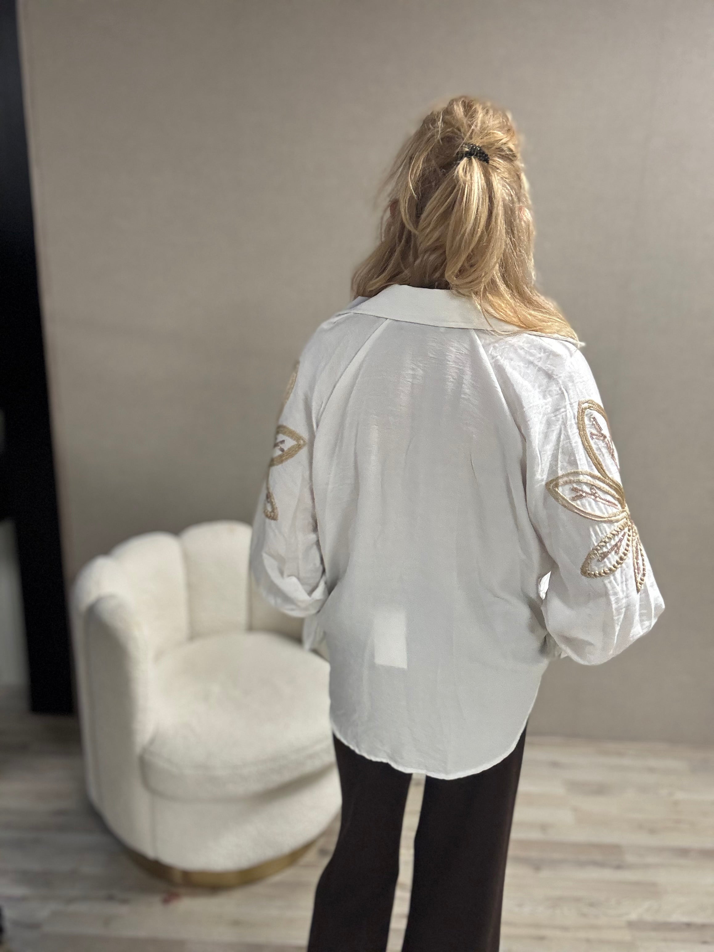 Top met mouw borduursel G.Ricceri