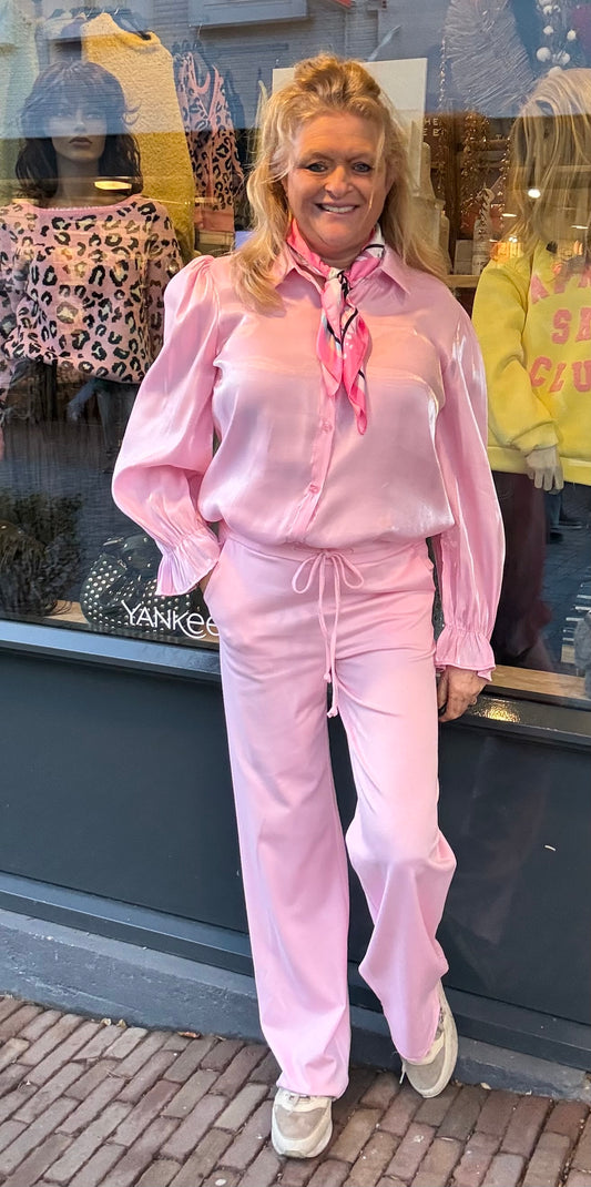 G. Ricceri Blouse Silky Roze