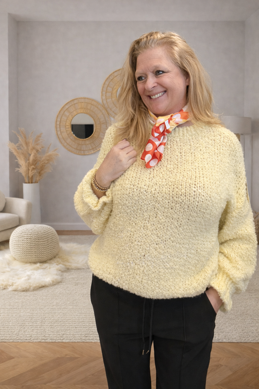 Gebreide Trui Mila Yellow
