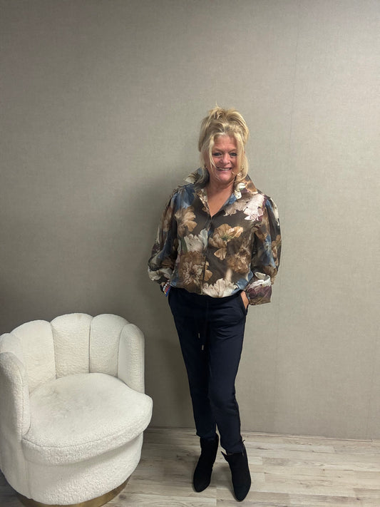 Blouse Vera Jo Flowers Blauw