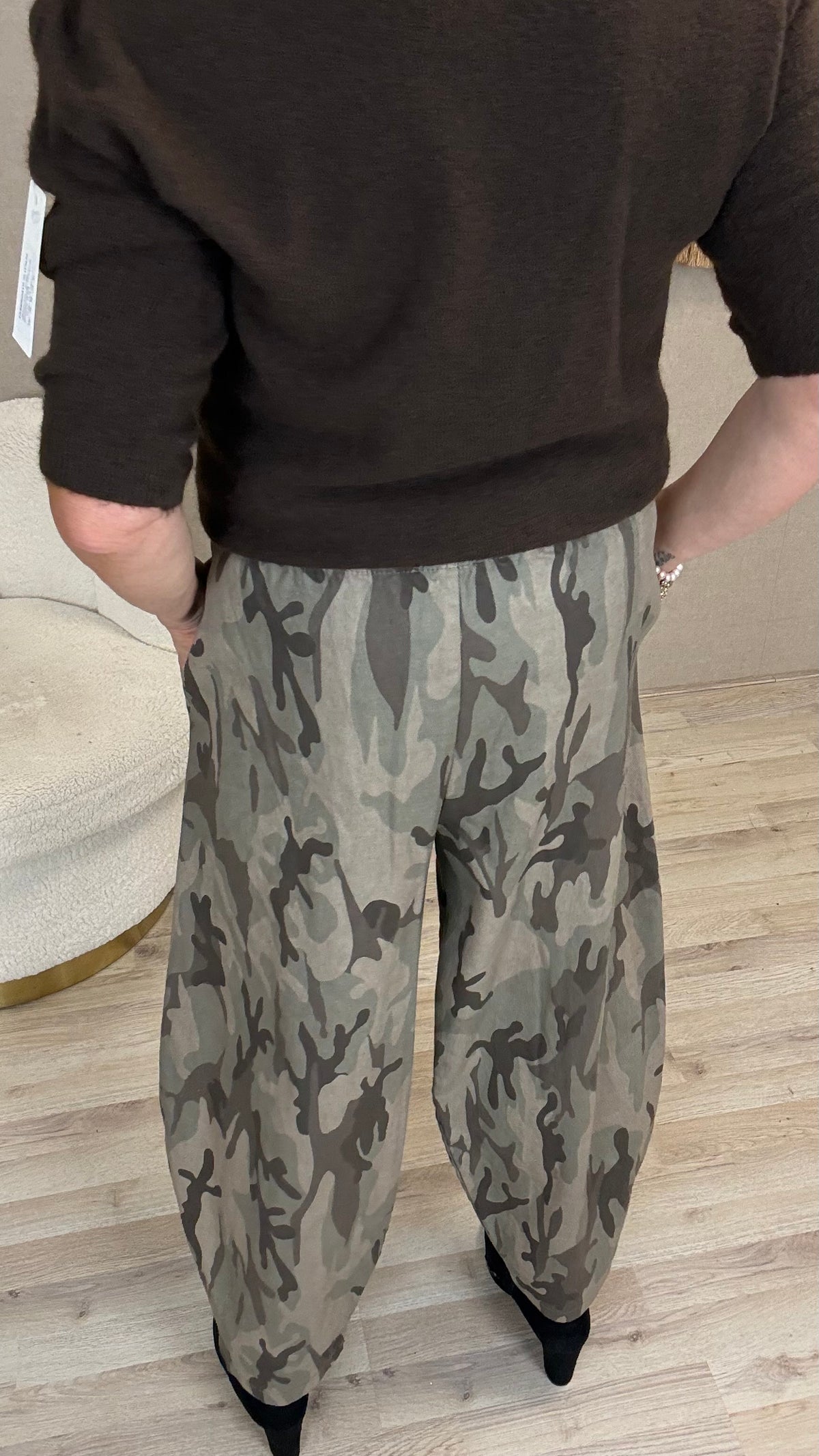 Camouflage ballonbroek Beige