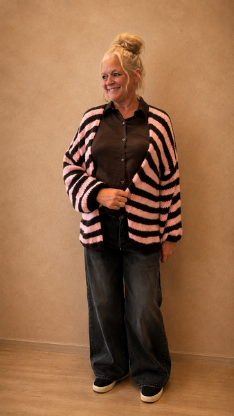 Gemma Ricceri Gestreept Vest- Roze