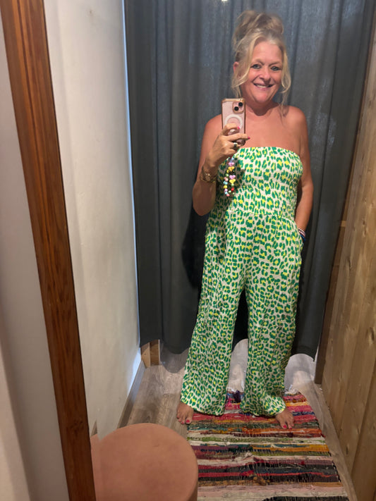 Jumpsuit Leopard Groen