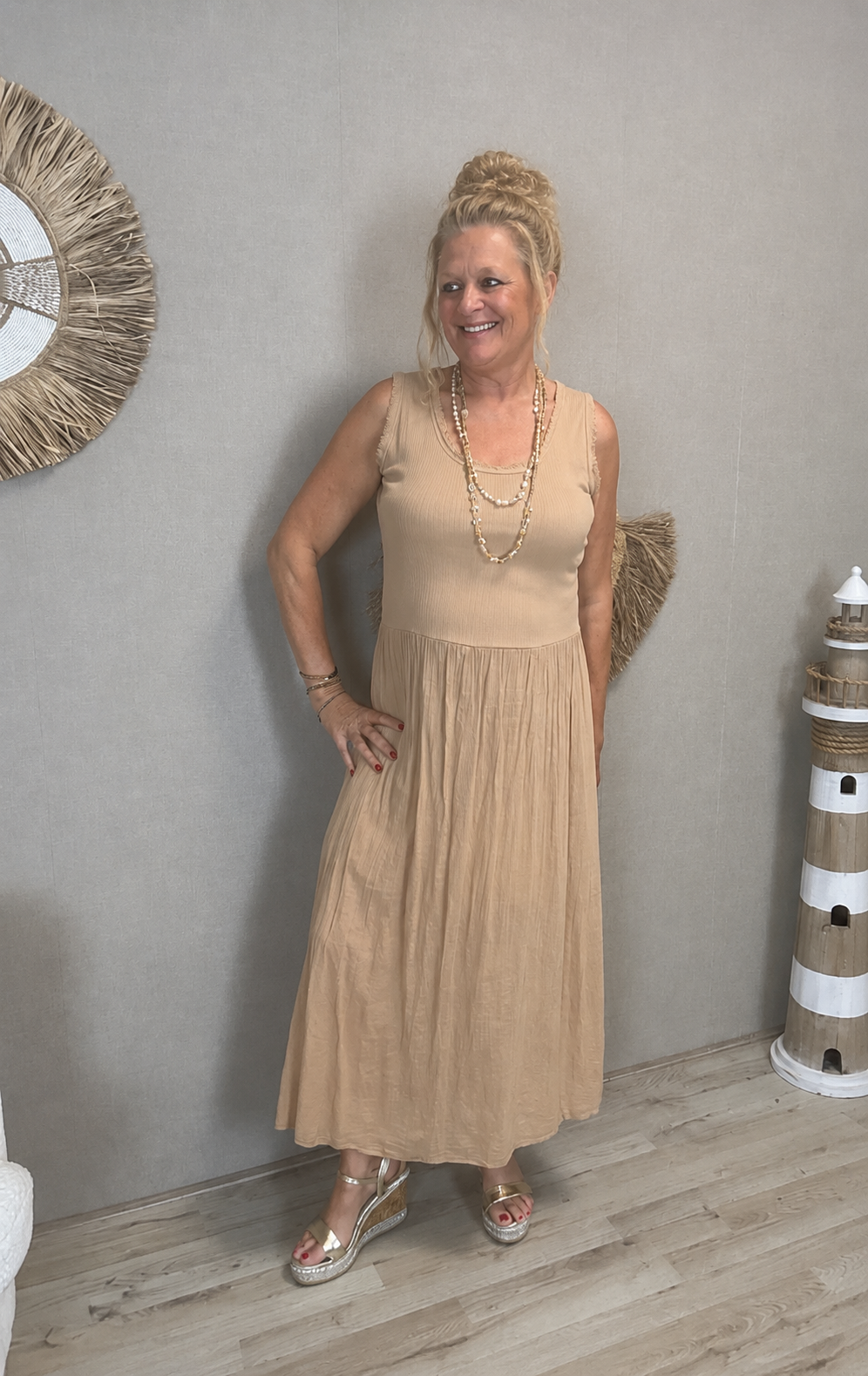 Dreamy Summer Dress Camel