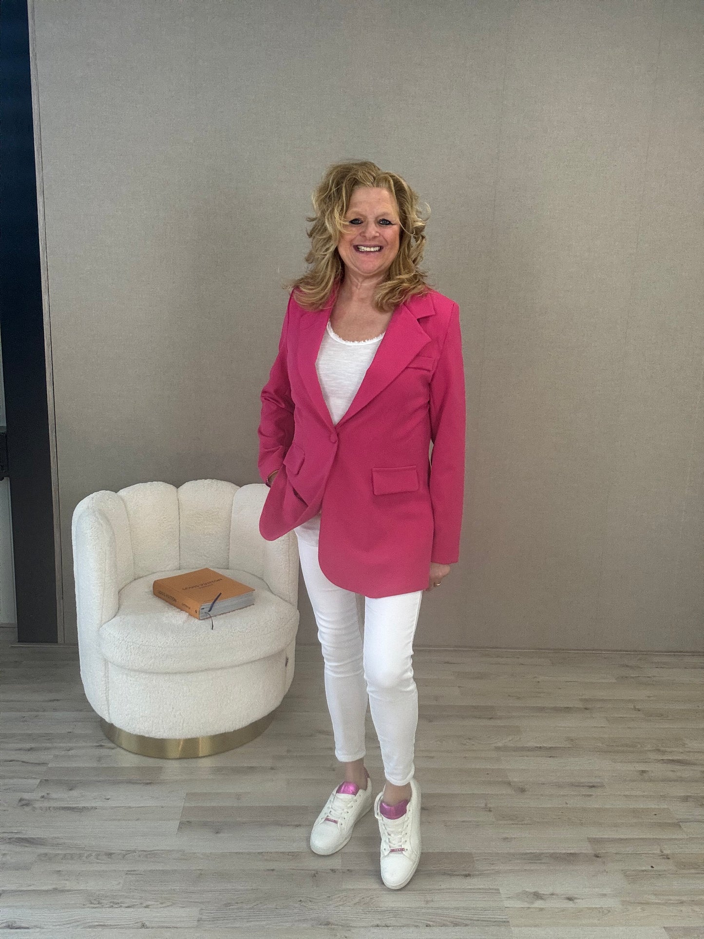 Oversized Blazer Floor Fuchsia