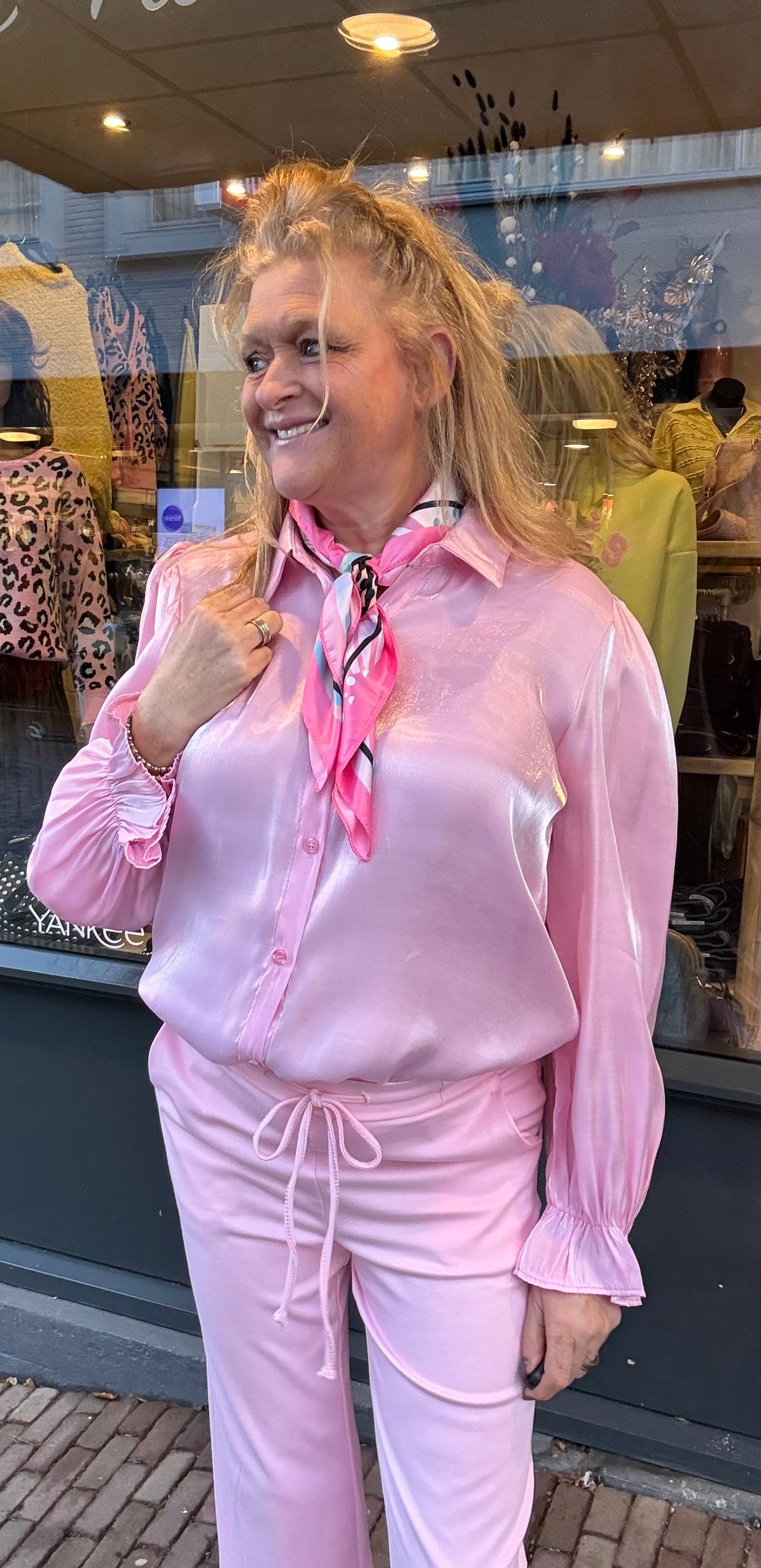 G. Ricceri Blouse Silky Roze