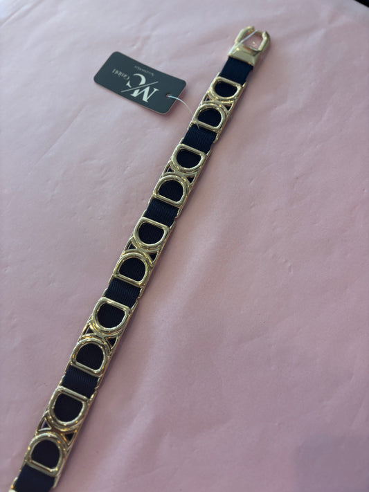 Stretch Riem Blauw Gold