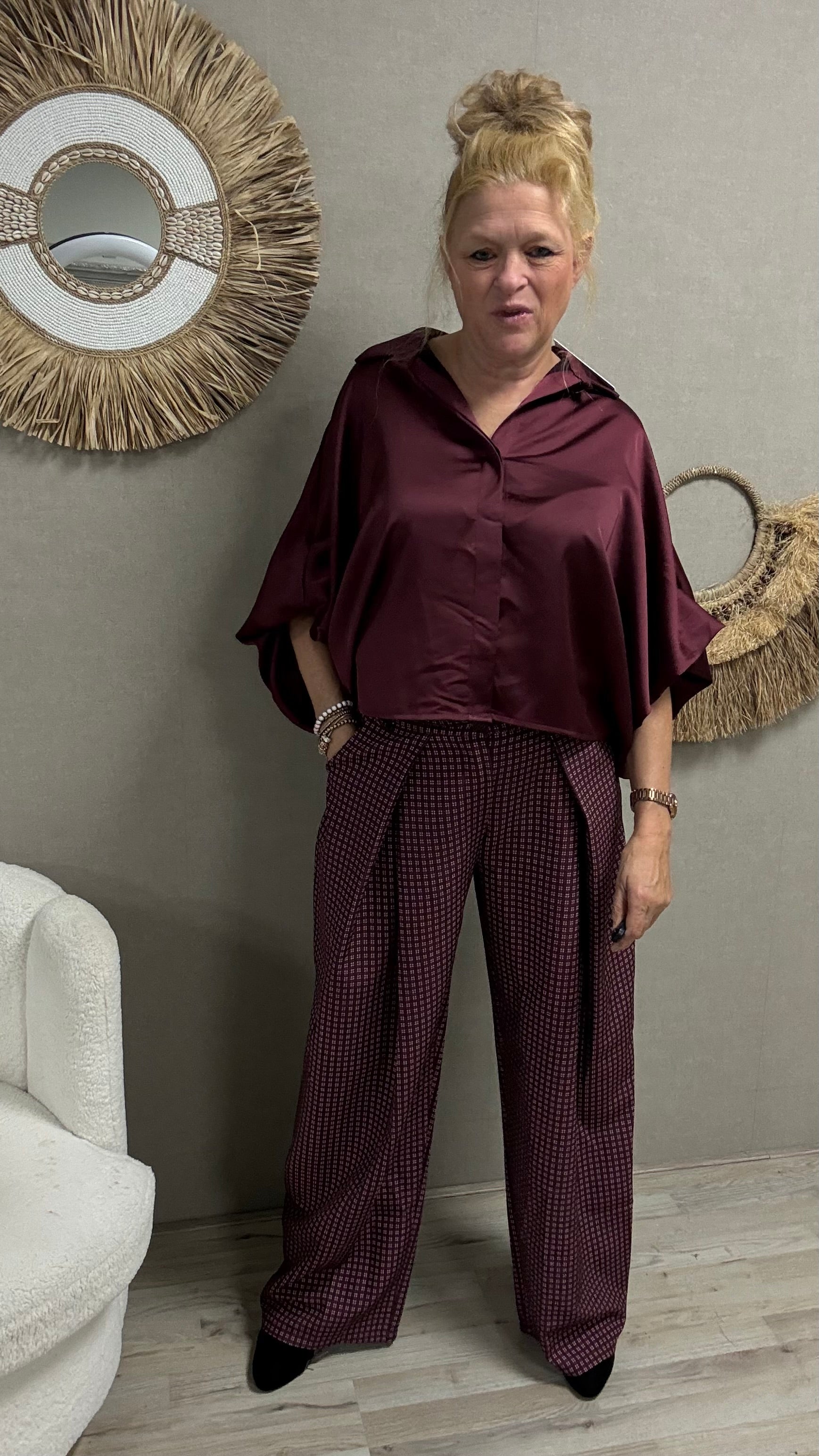 Pantalon Yara Bordeaux