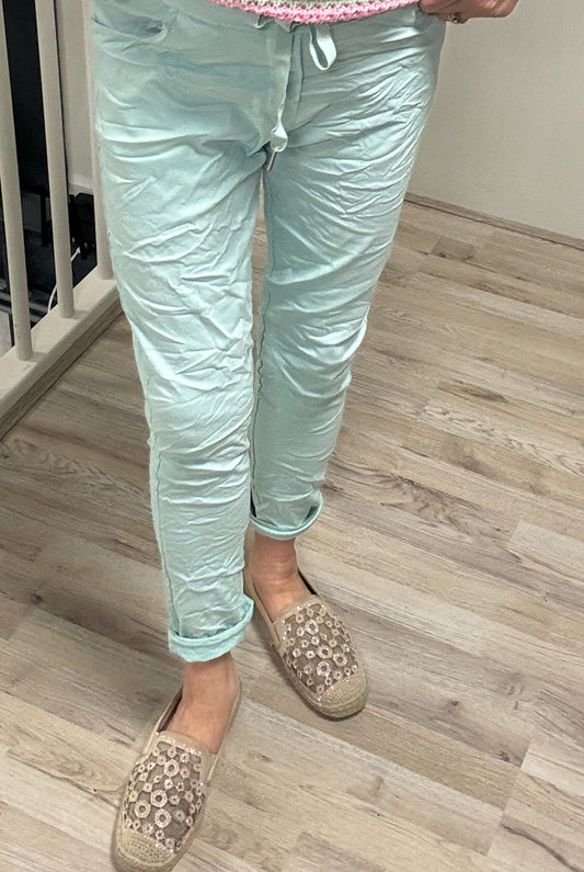 Broek Stretch Mintgroen - Nancfashion