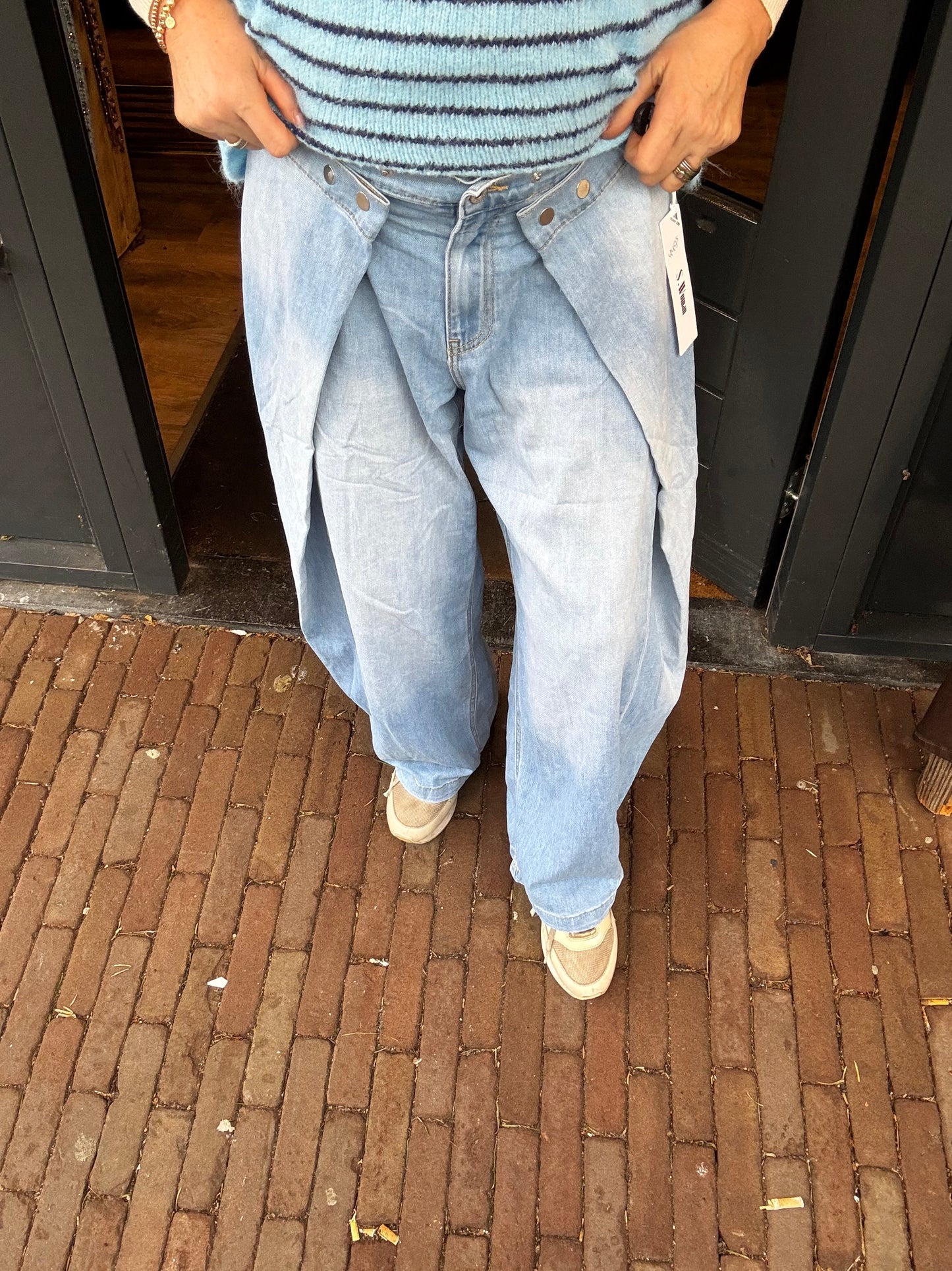 S.Women Jeans met drukknoopdetail