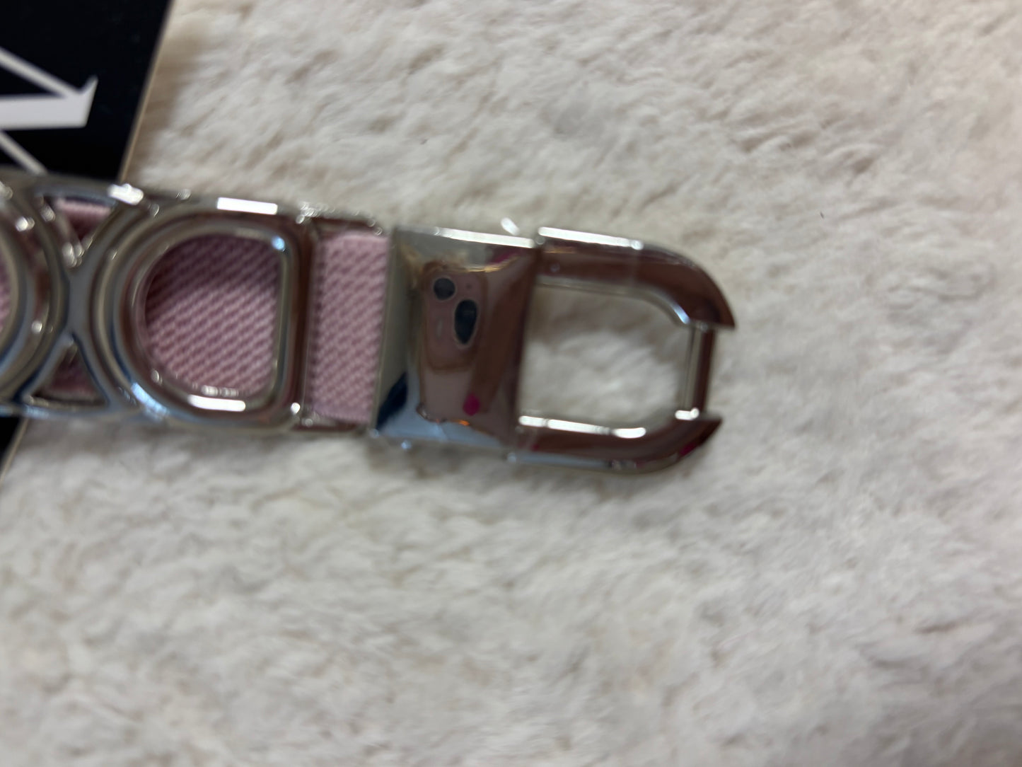Stretch Riem Roze zilver (smal)