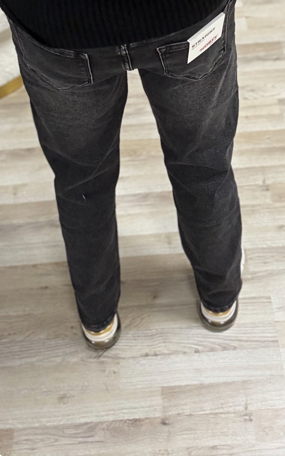 Norfy | Straight jeans 8636-1 Donkergrijs