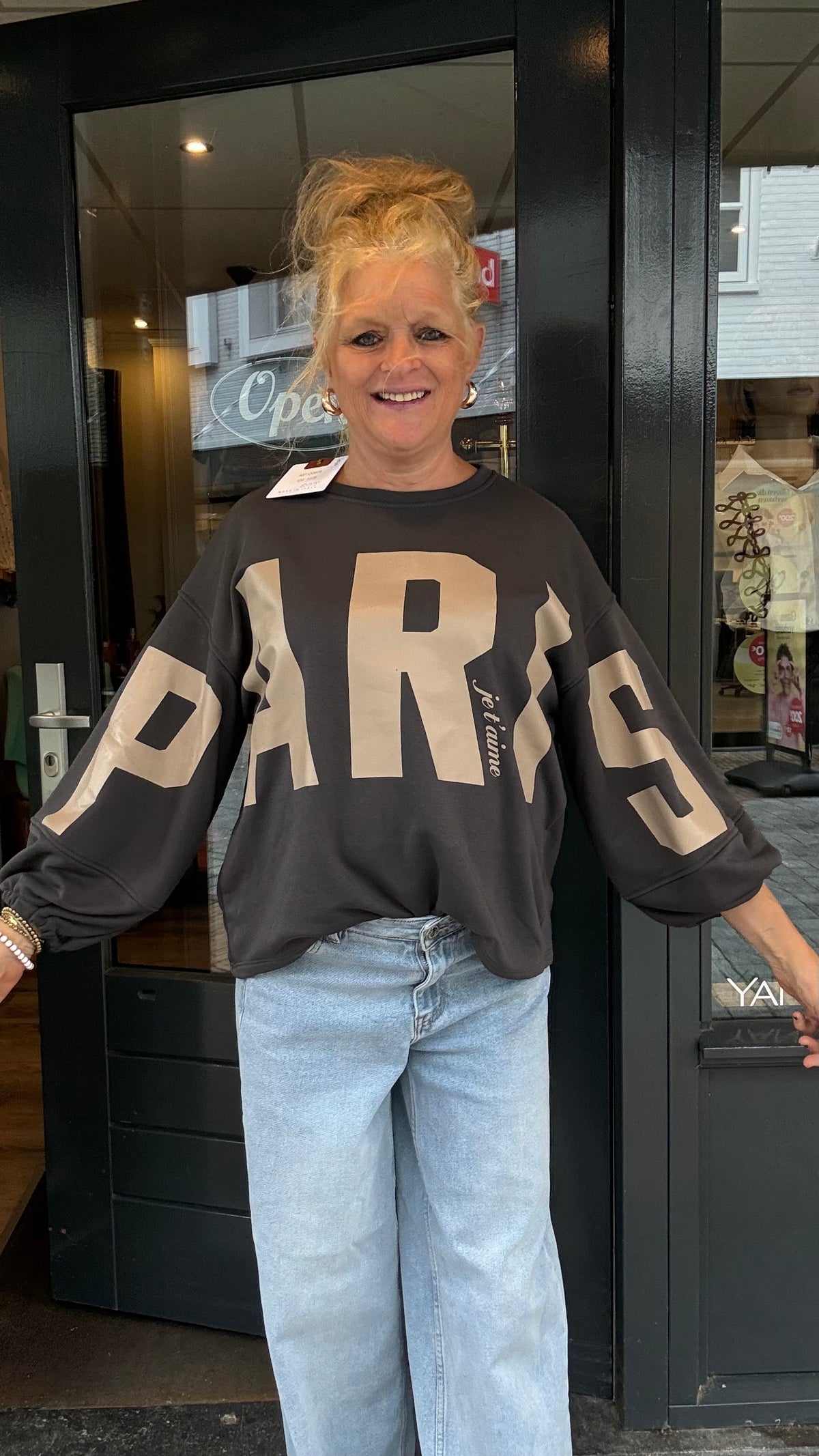 Sweater Paris-Mooij  Donkergrijs/Taupe