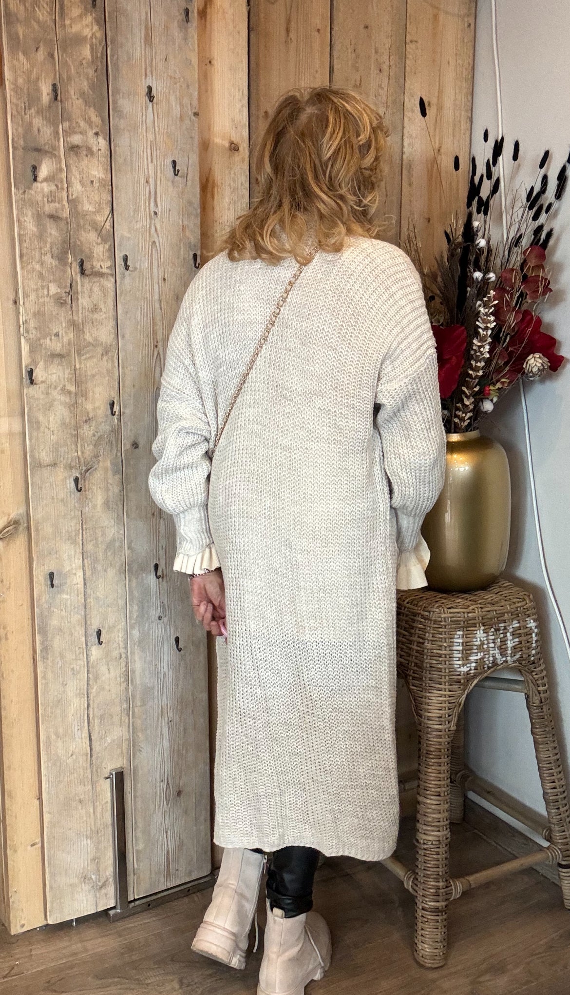 Lang Oversized Vest Beige