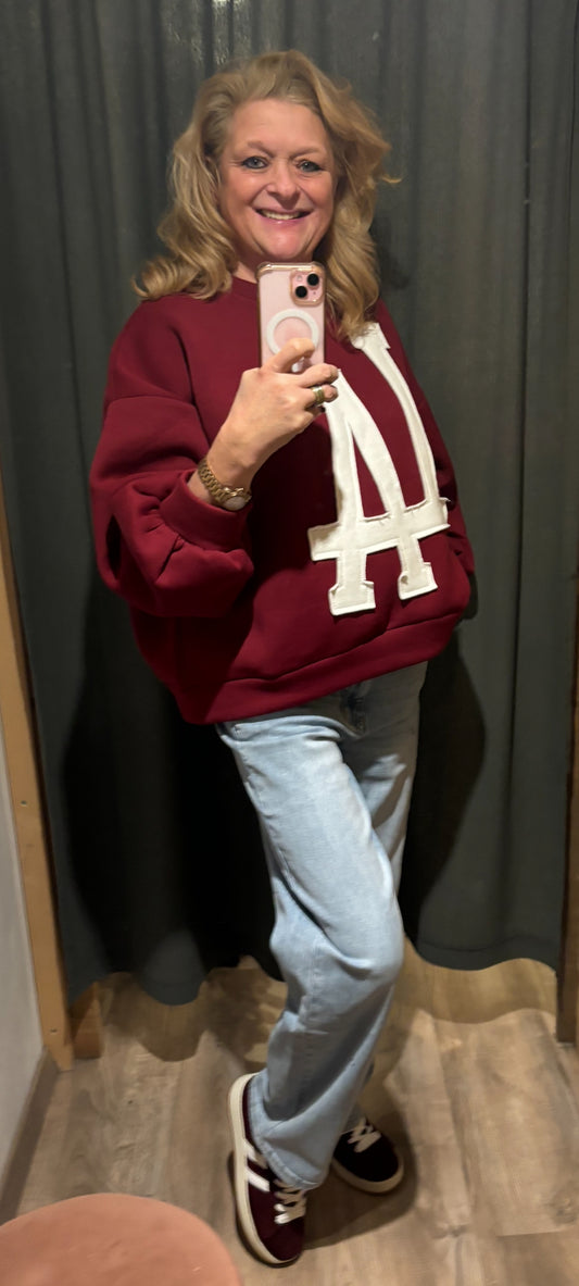 Sweater LA Bordeaux - Nancfashion