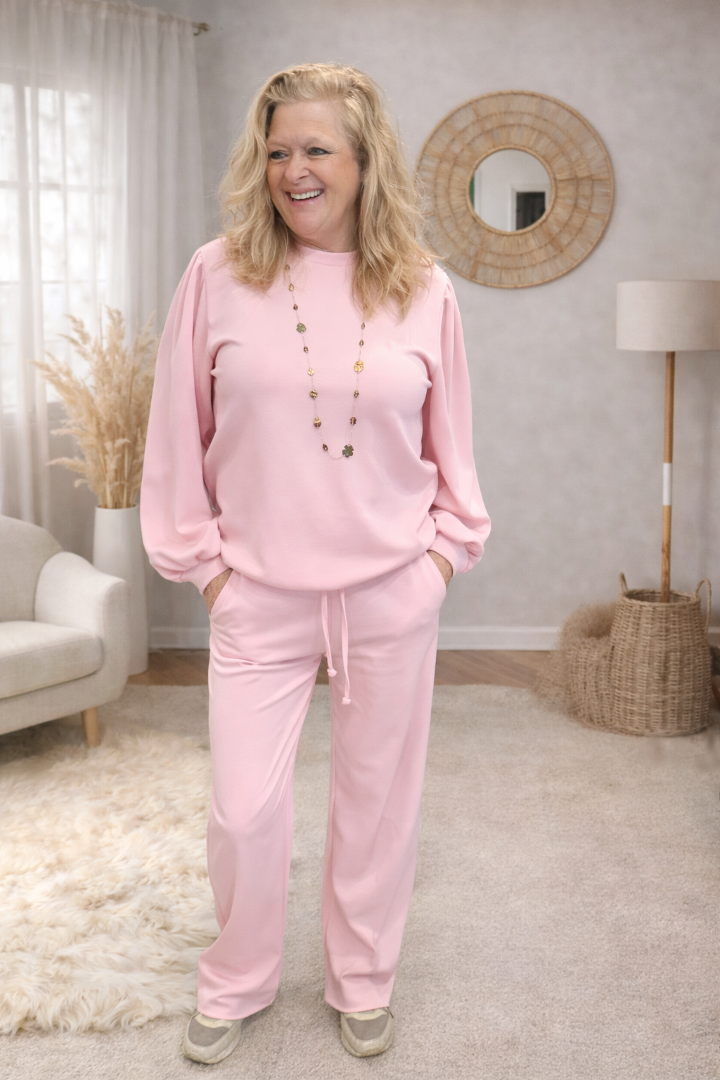 Sweater Mooij Pofmouwen Roze