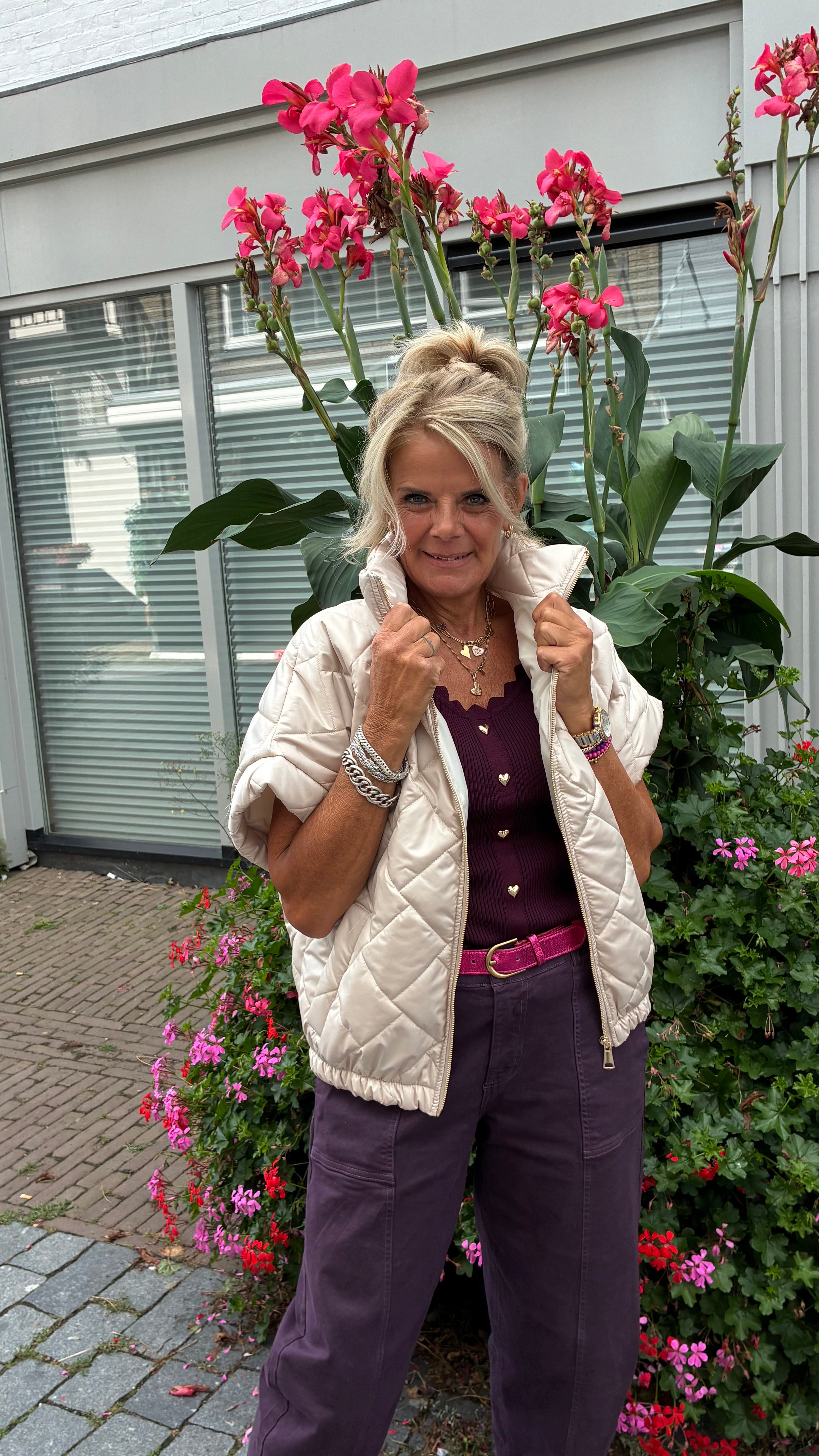 Gewatteerde Bodywarmer Champagne