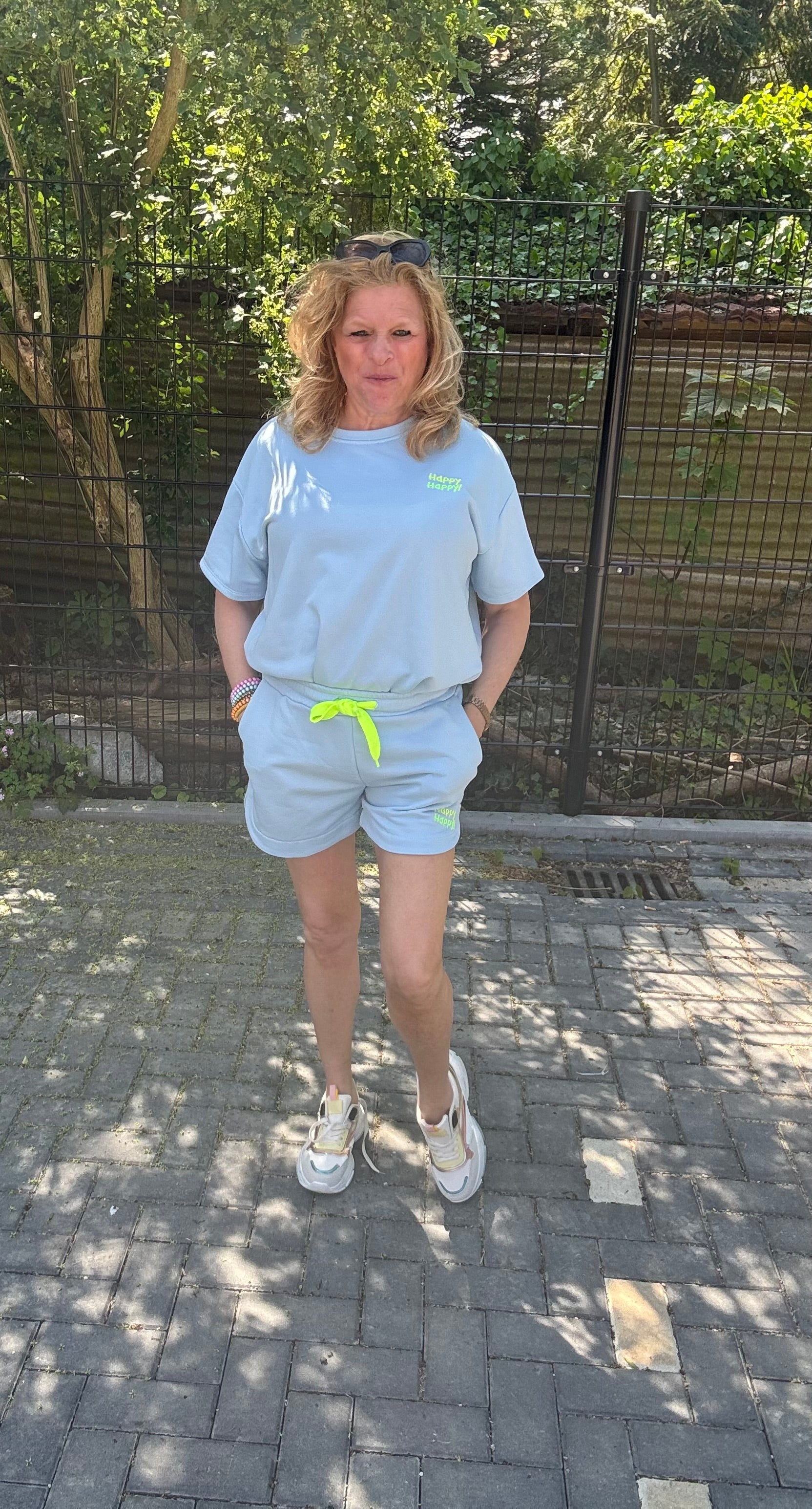 Tweedelig korte set Happy Blauw Mooij