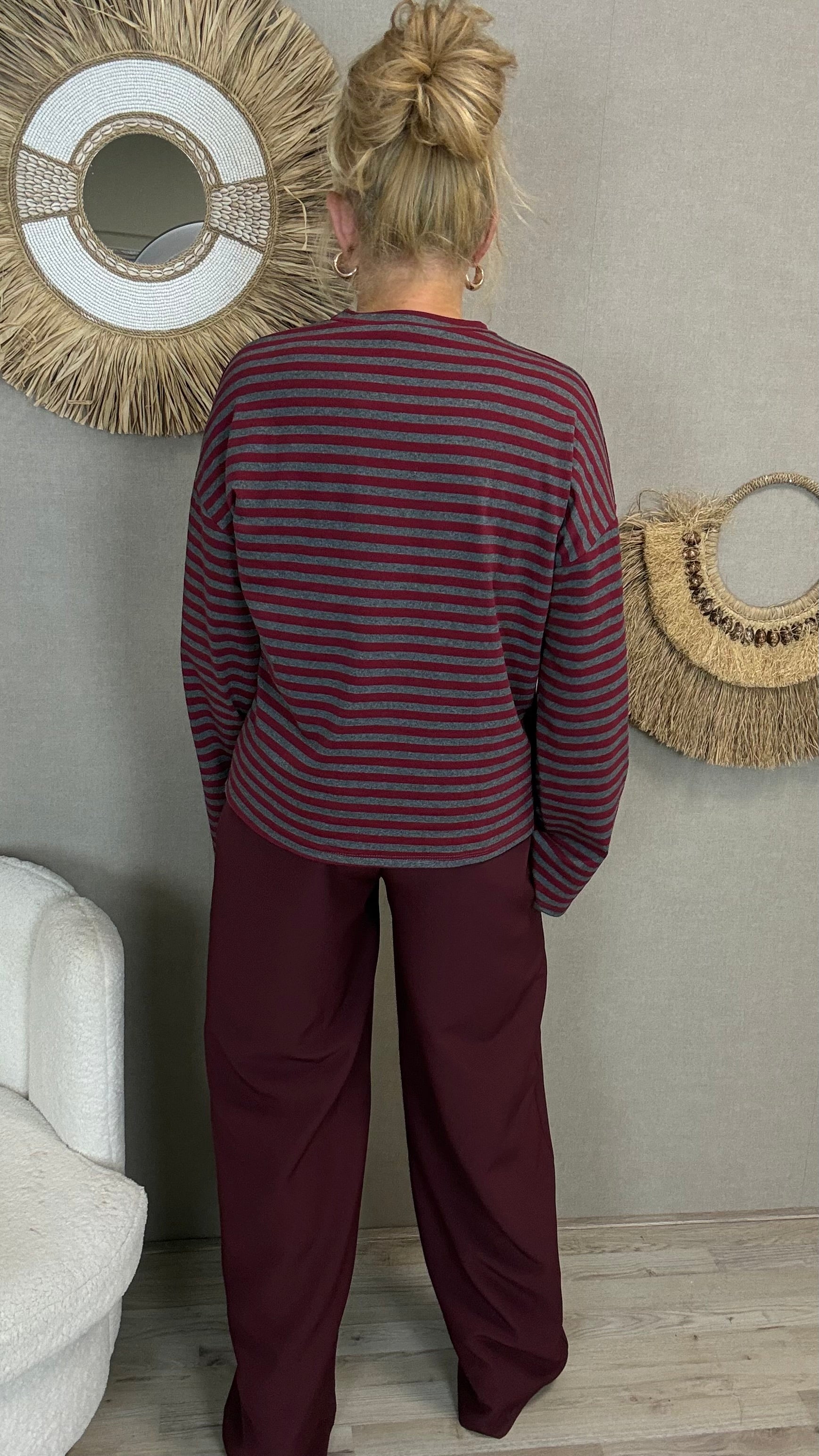 Pantalon Luna Bordeaux