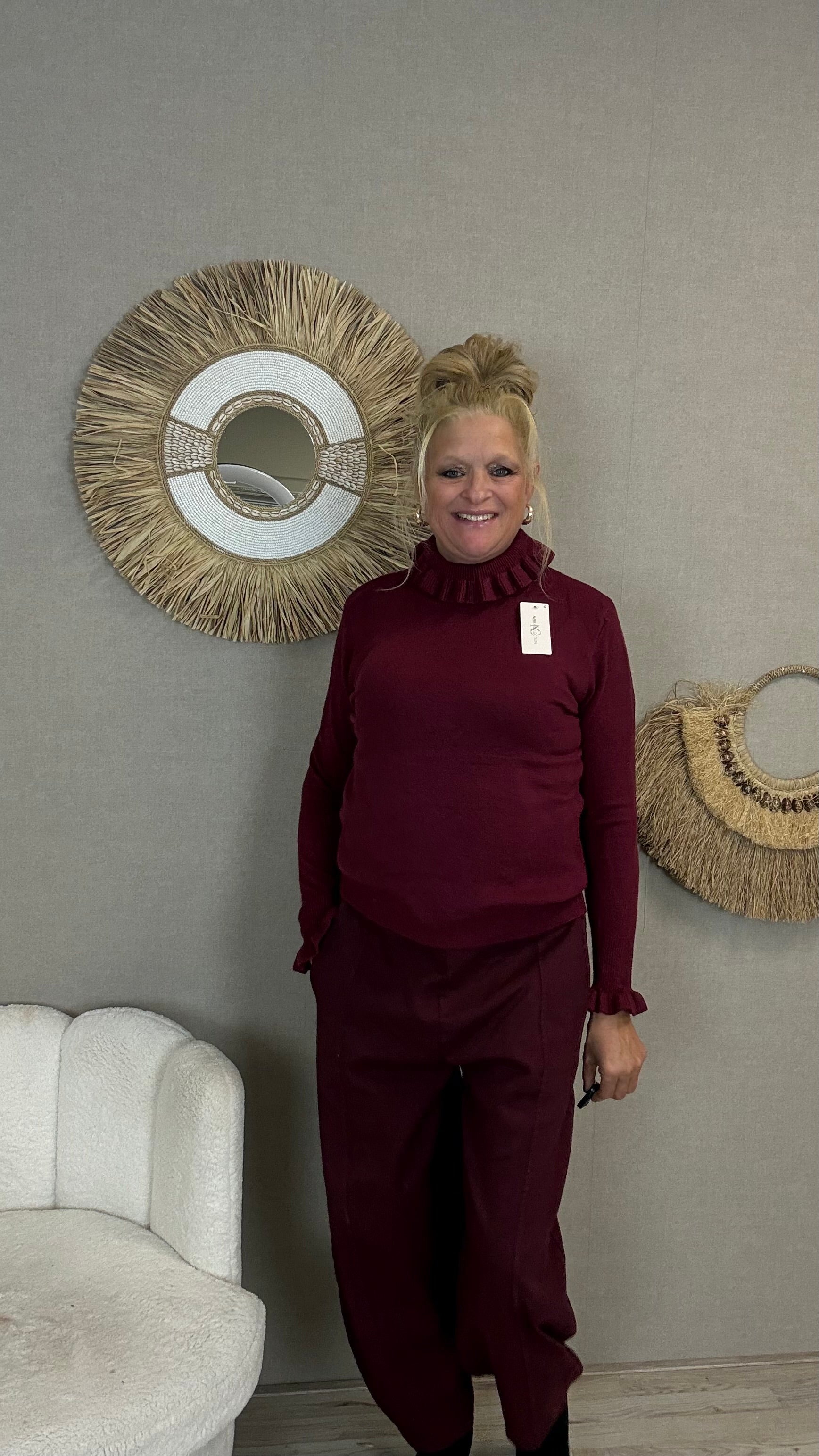 Ruffle Coltrui Bonnie Bordeaux