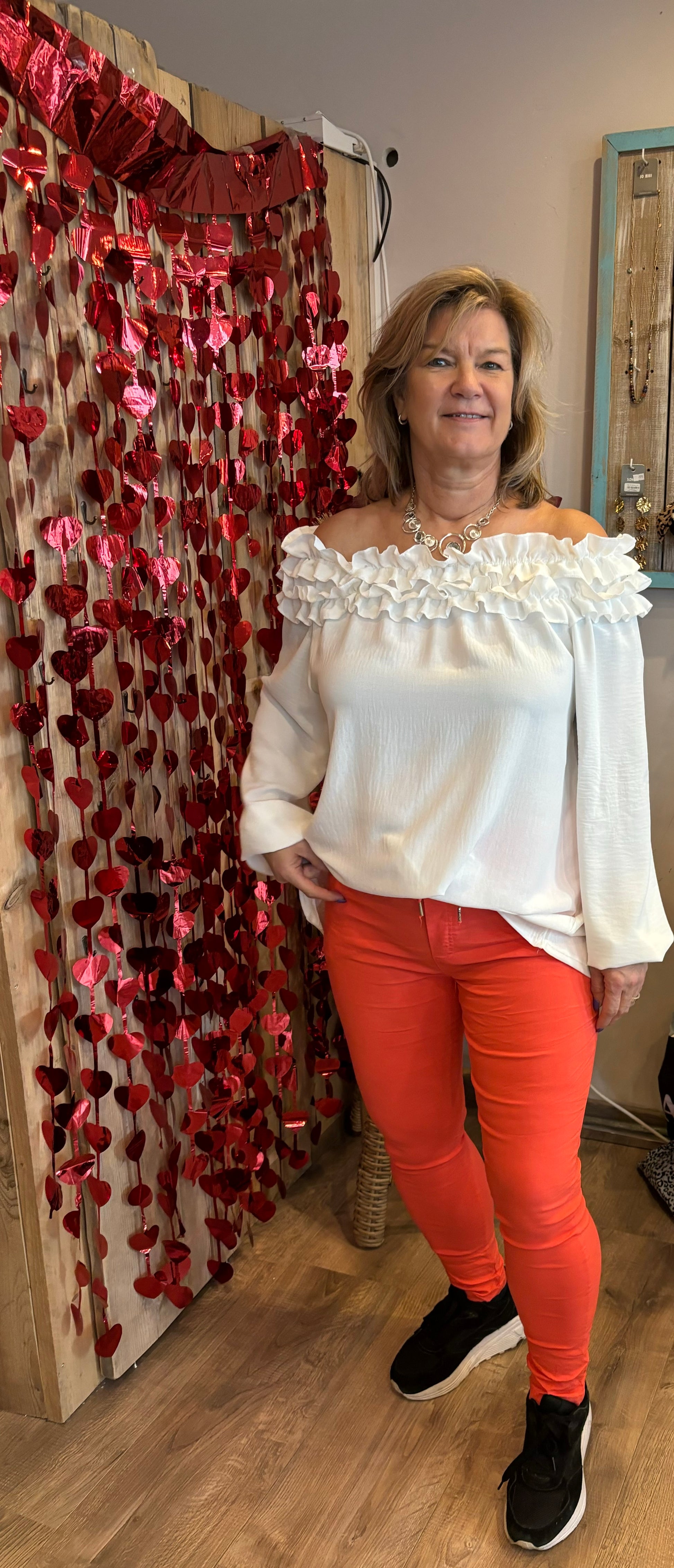 Broek Stretch Coral - Nancfashion
