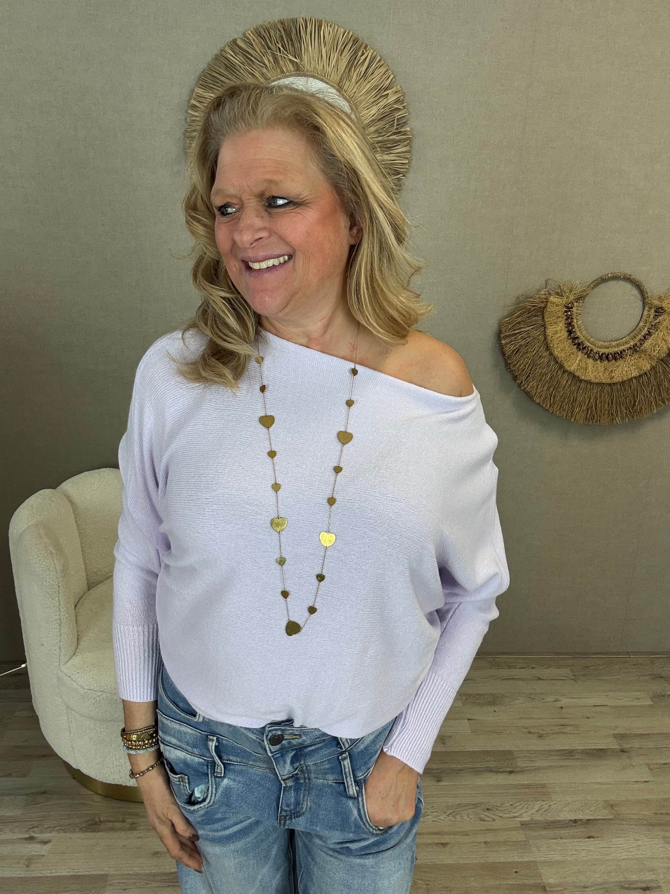 Vleermuis Trui Gemma Ricceri Lila