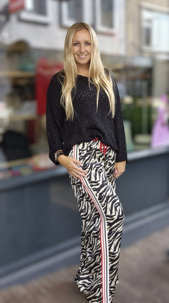 Zebra Broek met Bies