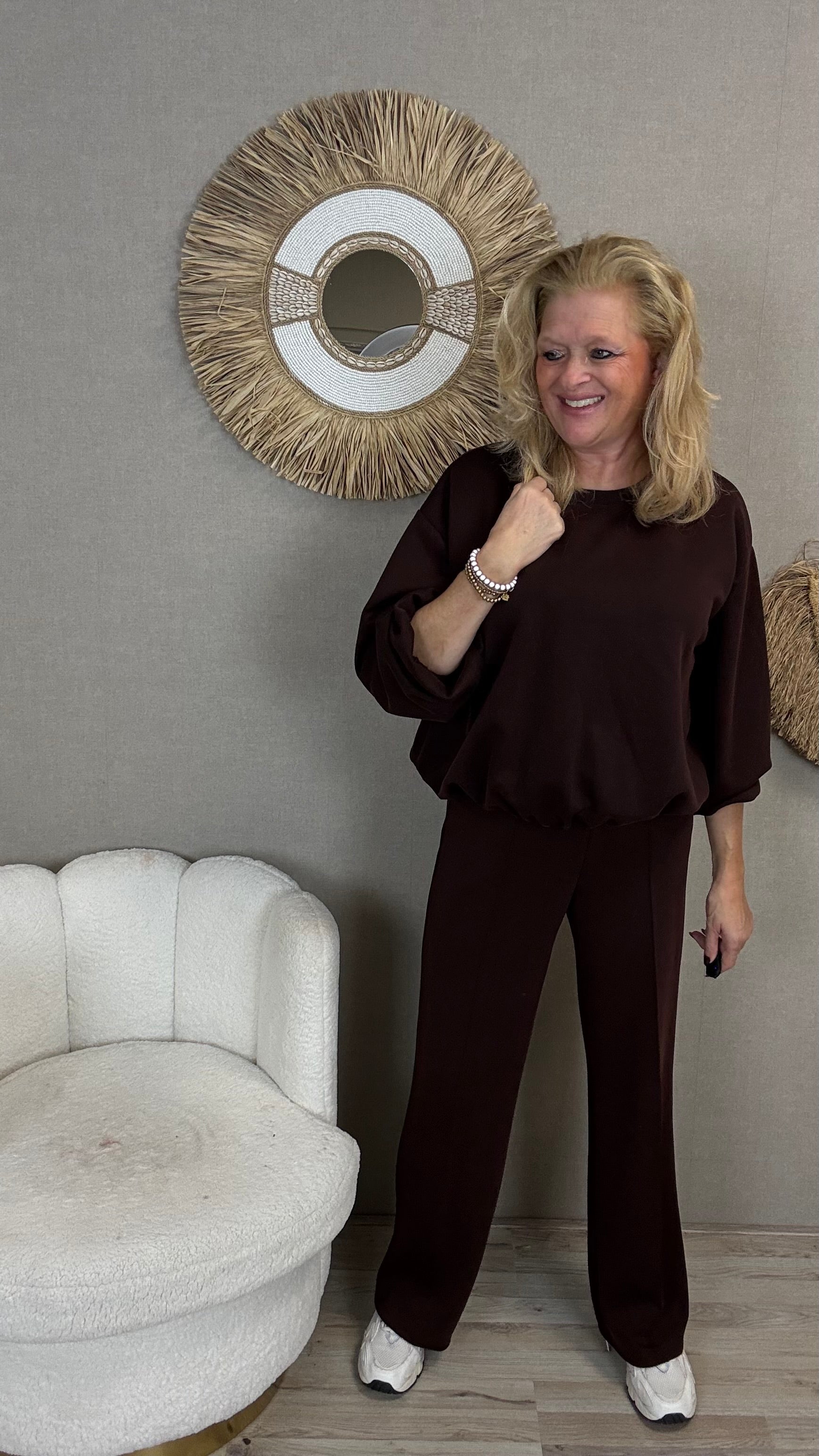 Superstretch Comfy Set Mooij-Bruin/Bordeaux