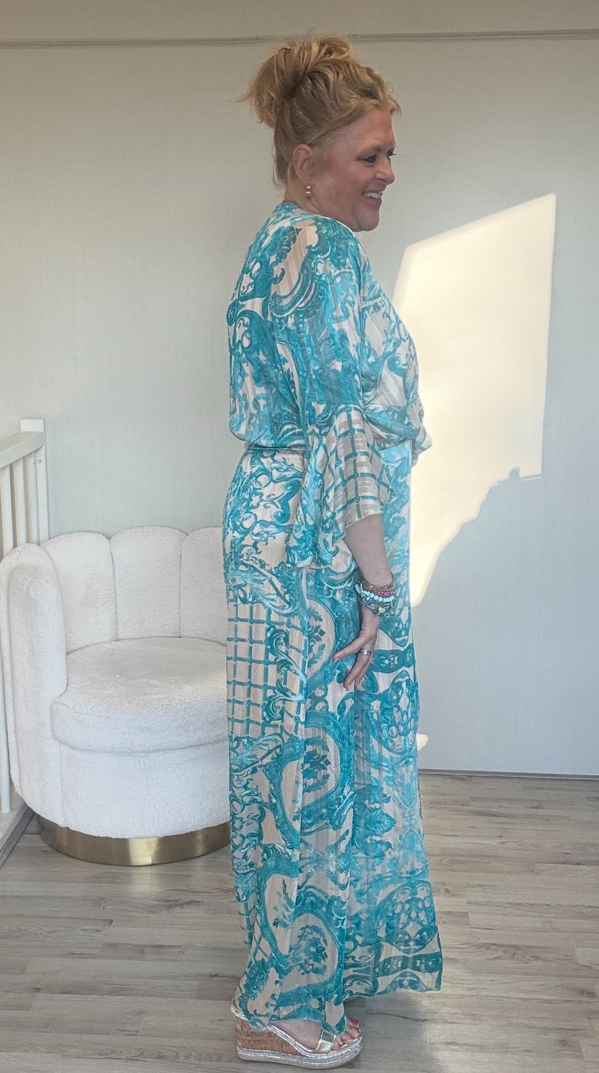 Jurk Troiska Tuquoise - Nancfashion