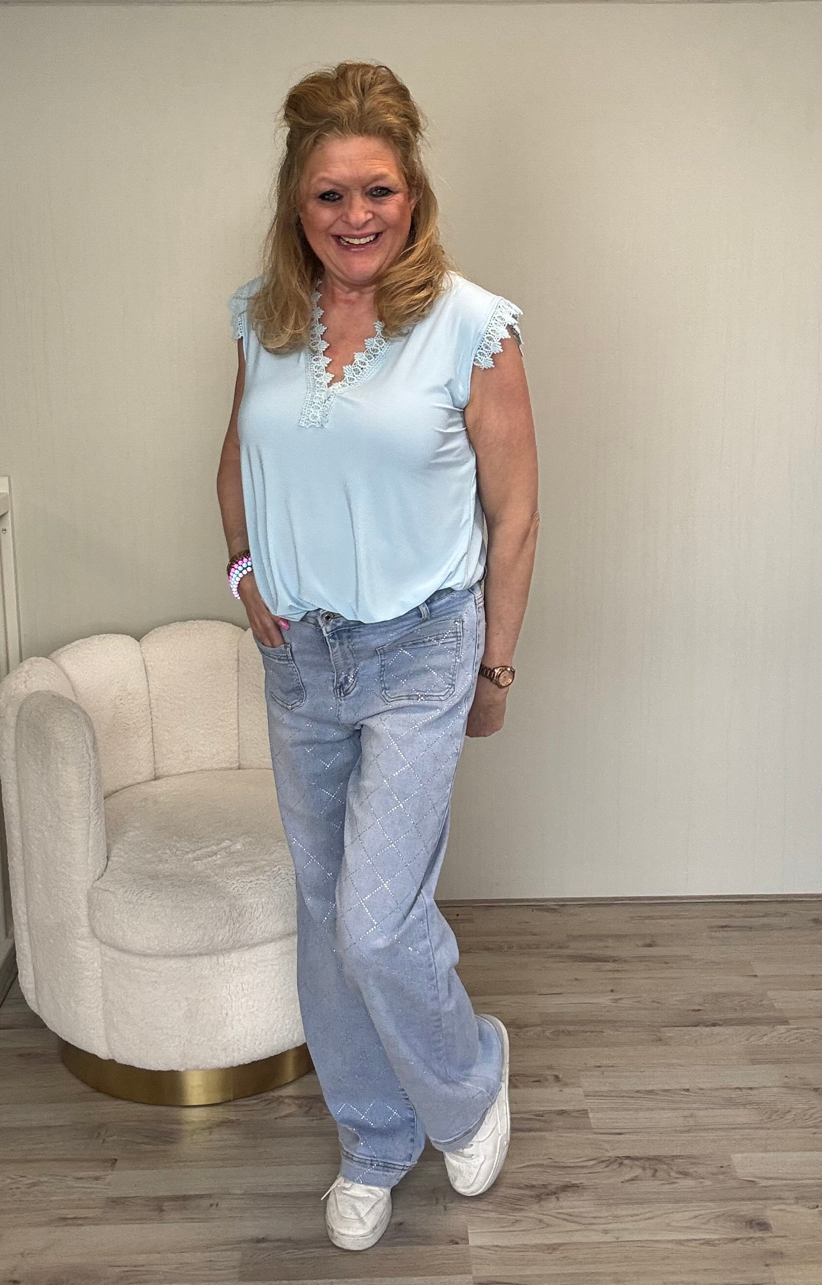 Top Anouk Lichtblauw - Nancfashion