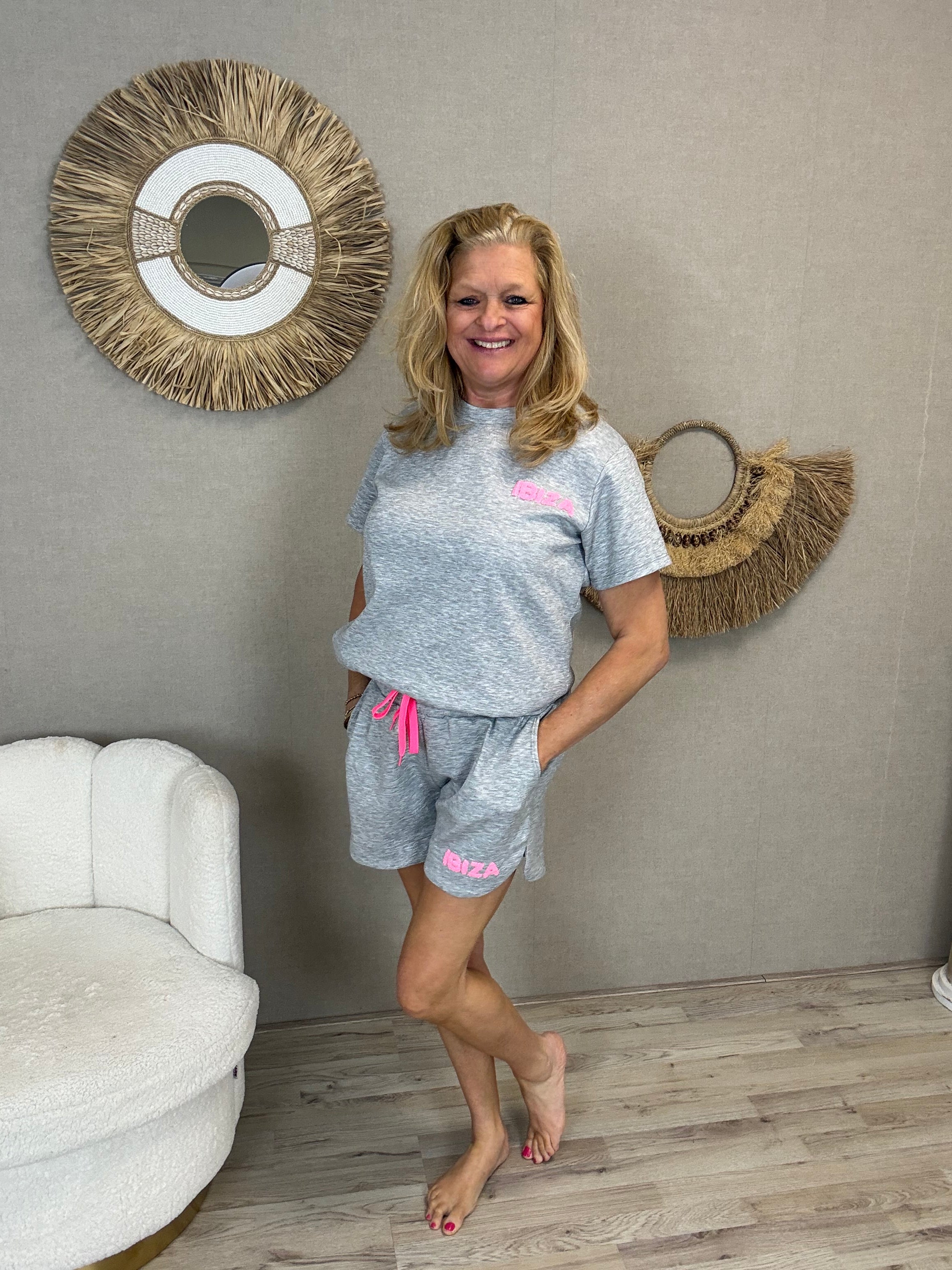 Tweedelige Set Ibiza Grijs - Nancfashion