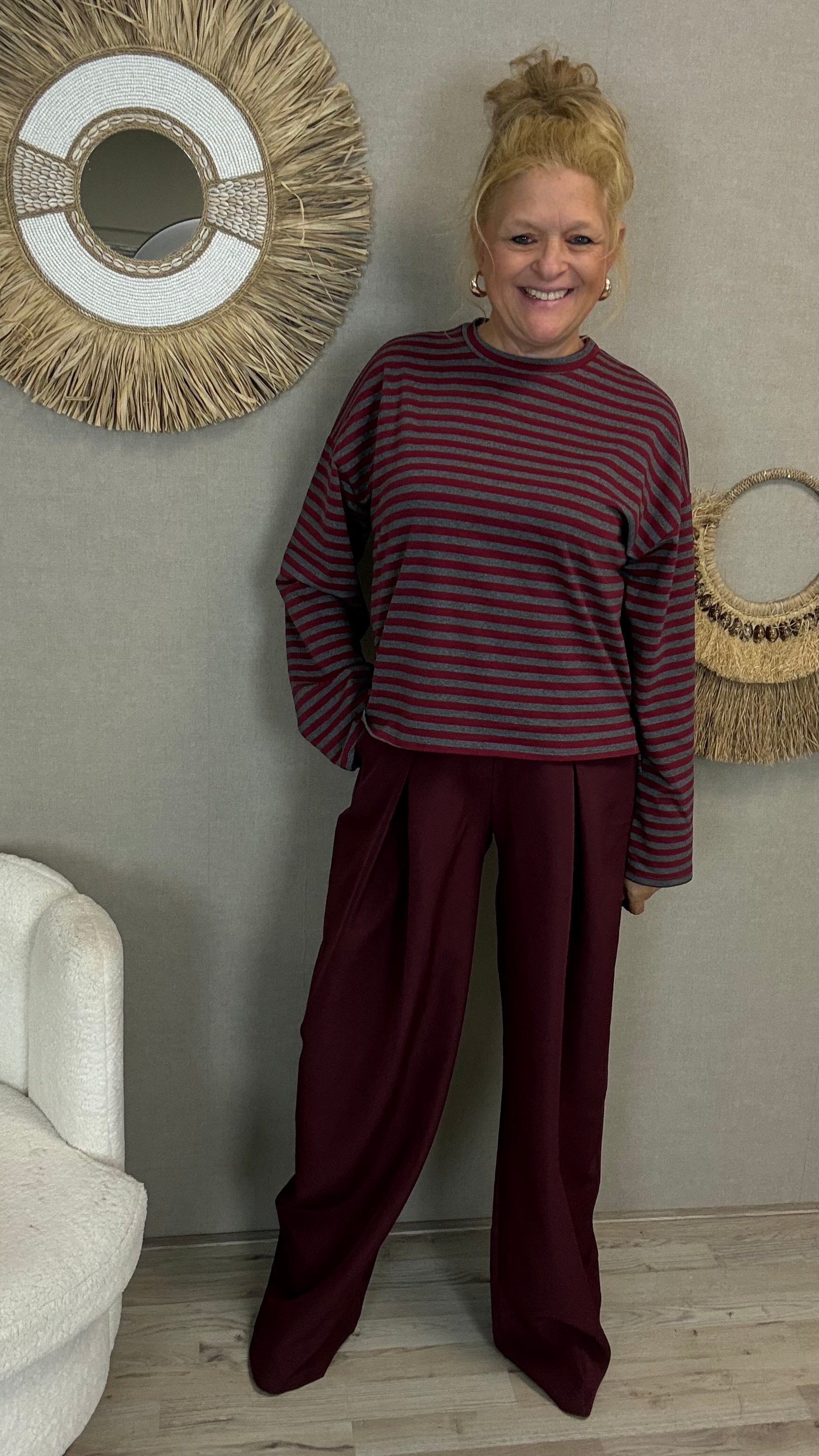 Pantalon Luna Bordeaux