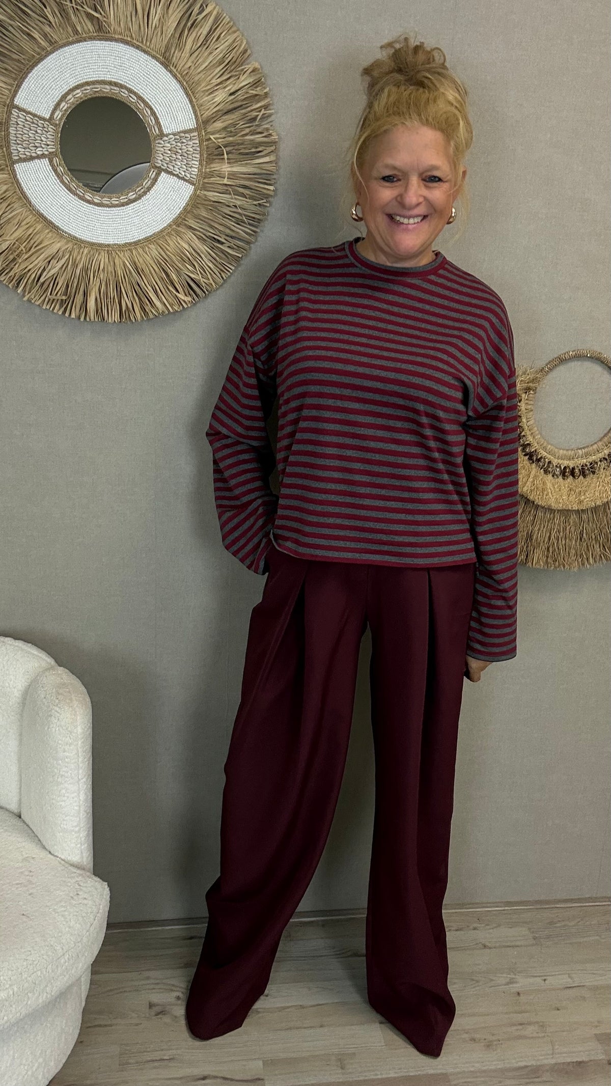Pantalon Luna Bordeaux