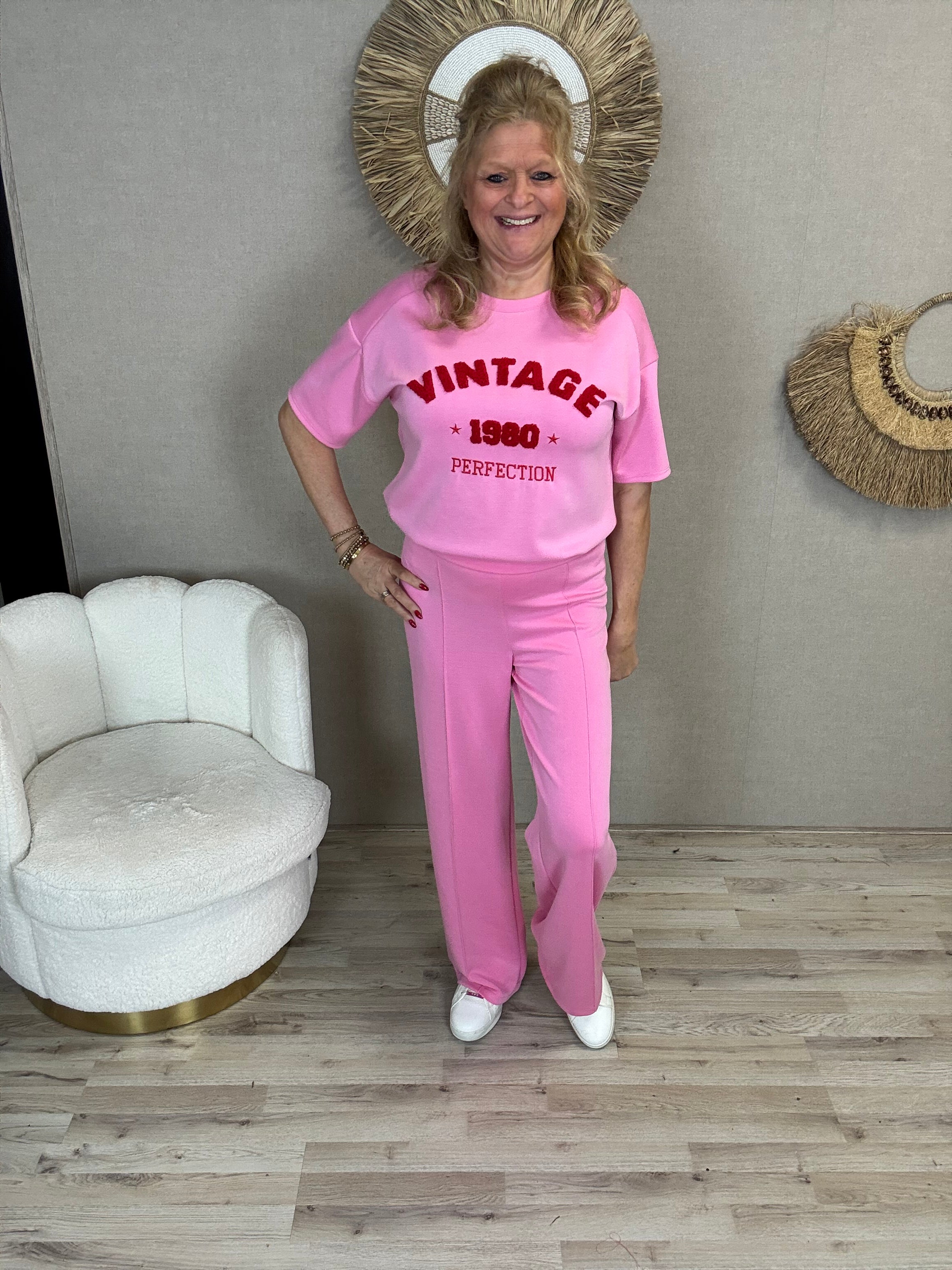 Wide Leg Mooij Roze - Nancfashion