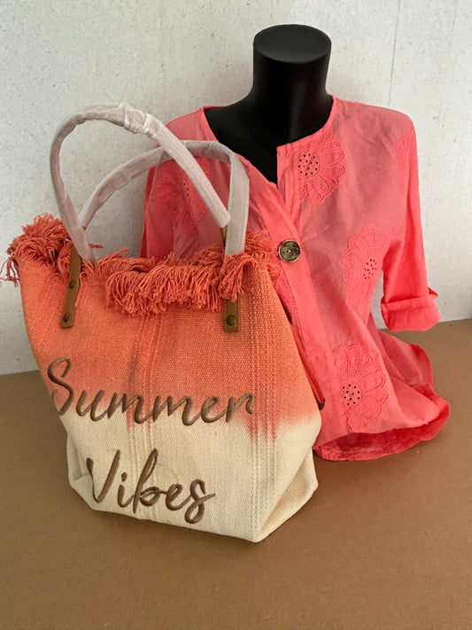 Strandtas/shopper Summer Vibes - Nancfashion