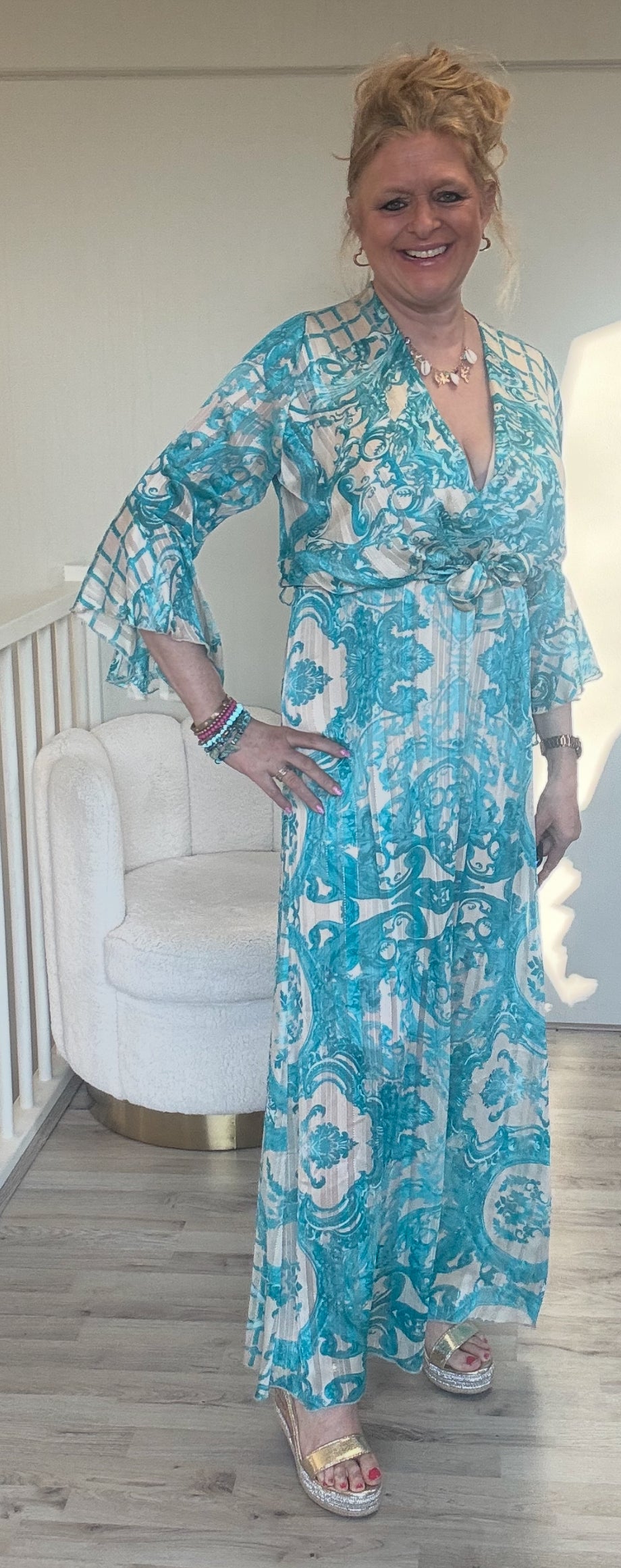 Jurk Troiska Tuquoise - Nancfashion