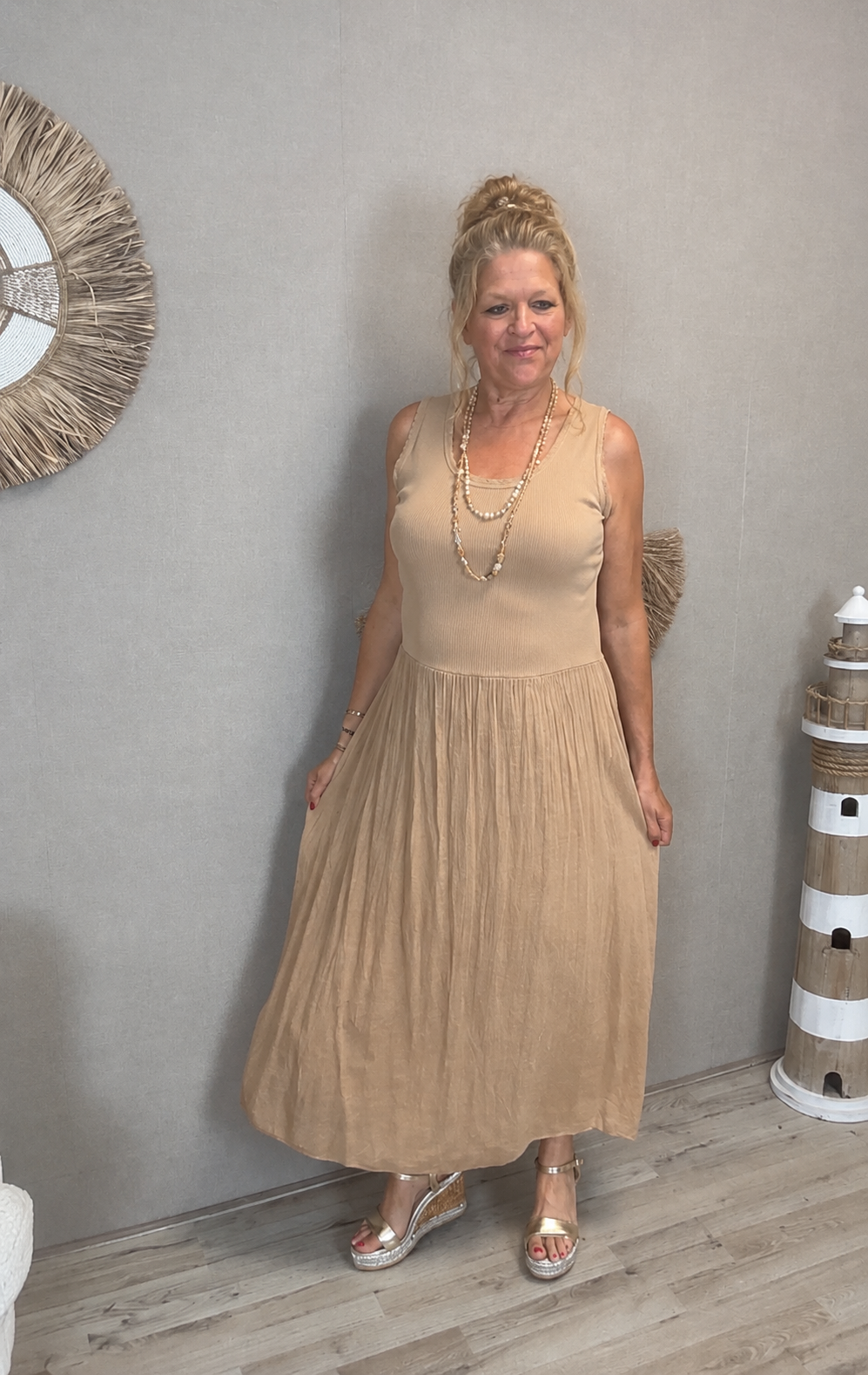 Dreamy Summer Dress Camel