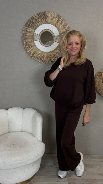 Superstretch Comfy Set Mooij-Bruin/Bordeaux