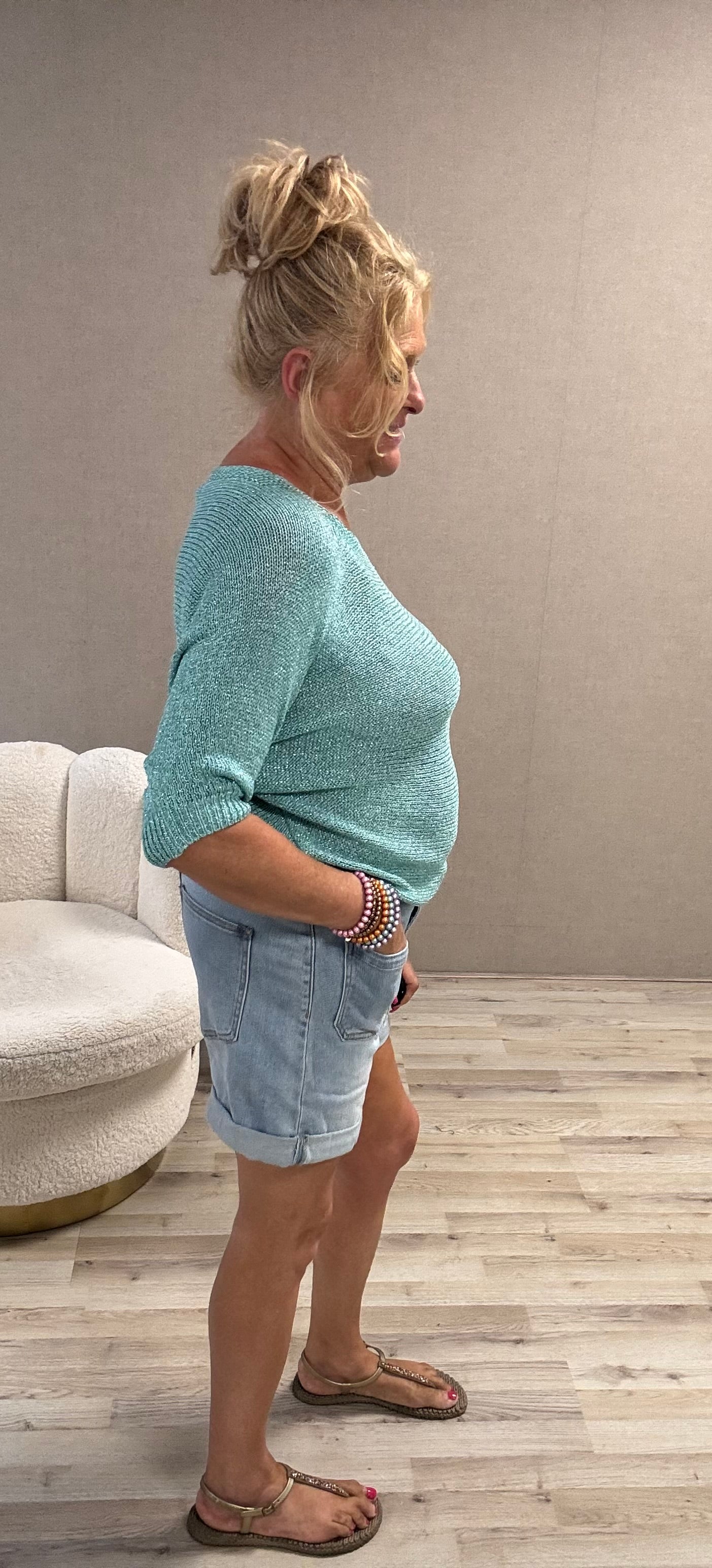 Lurex Truitje Gemma Ricciri turquoise