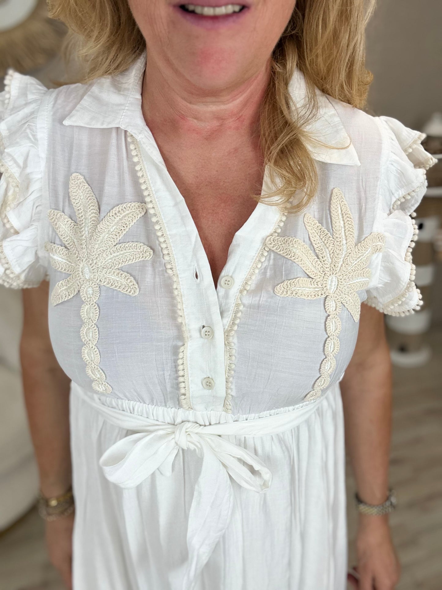 Maxi Jurk Palm Tree Boho Chic