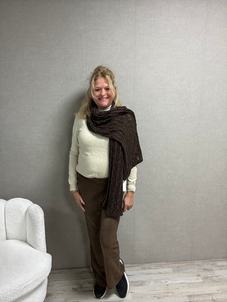Broek Rib Bruin Flair