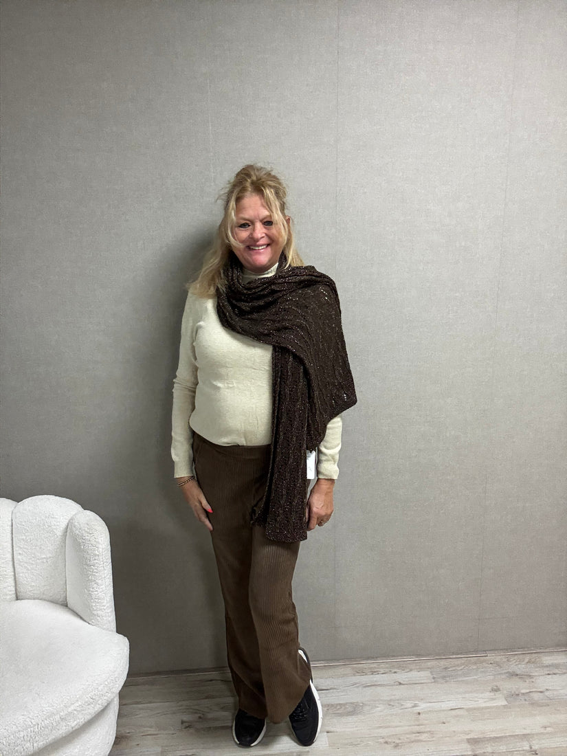 Broek Rib Bruin Flair