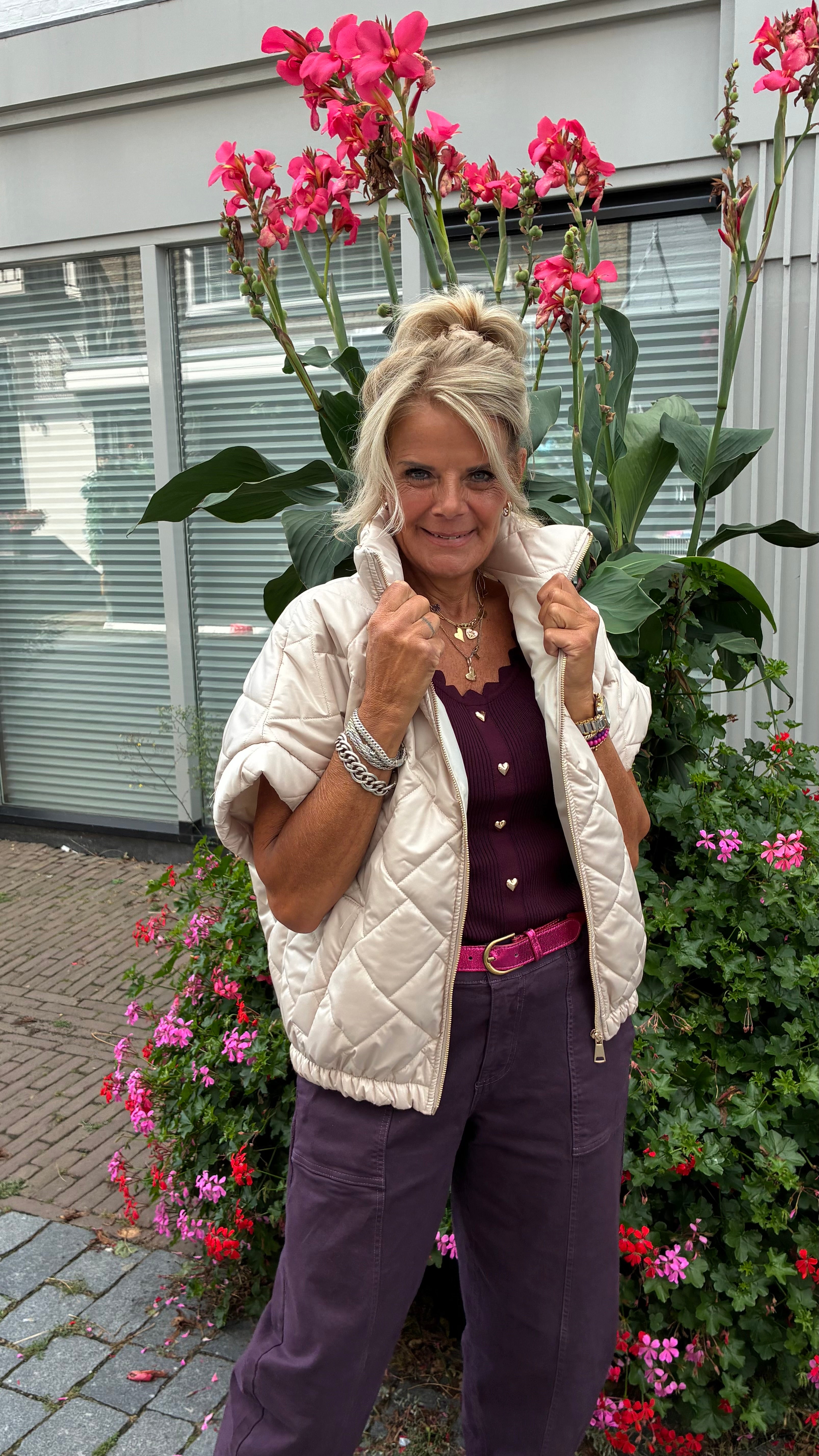 Gewatteerde Bodywarmer Champagne