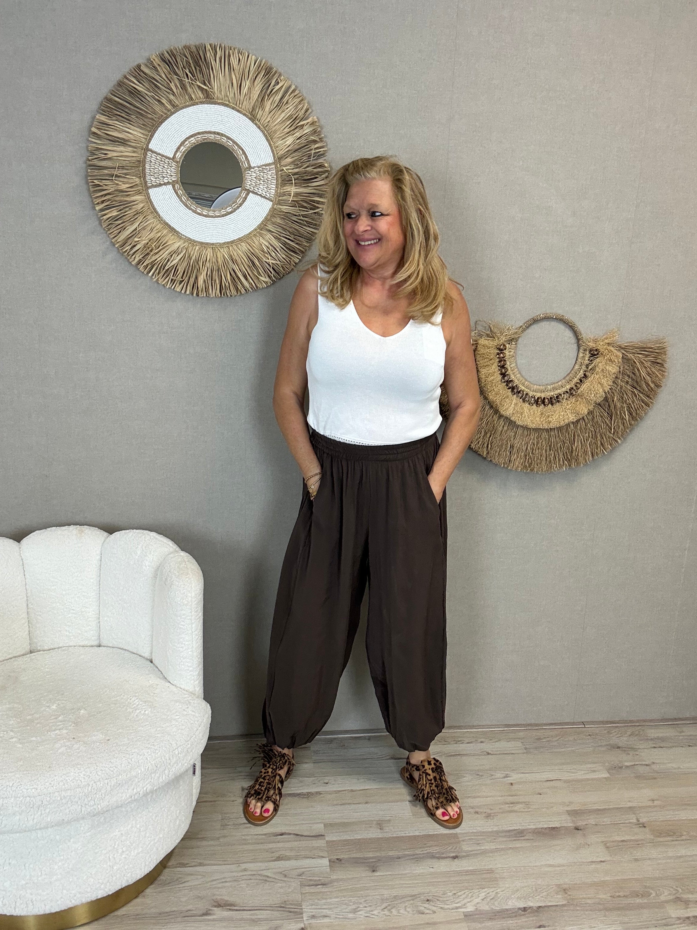 Harem broek Bruin - Nancfashion