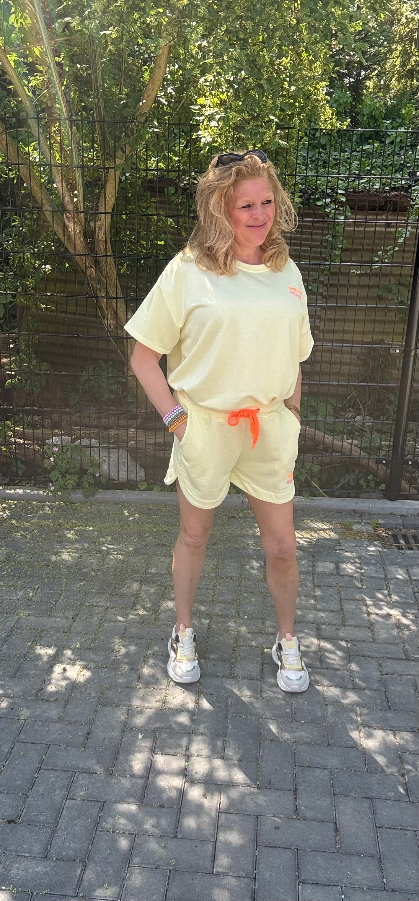 Tweedelig korte set Happy Yellow Mooij