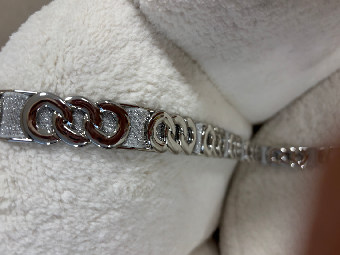 Stretch Riem Zilver (smal)