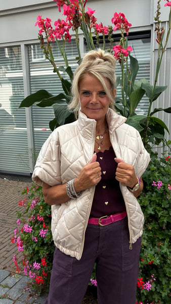 Gewatteerde Bodywarmer Champagne