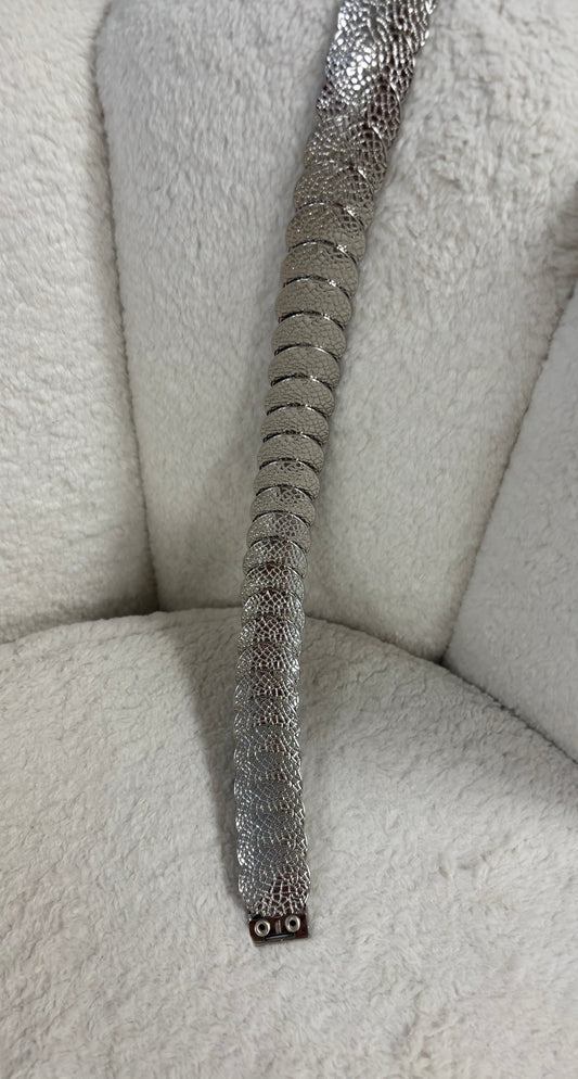 Zilveren Metalen Stretch Riem Boho