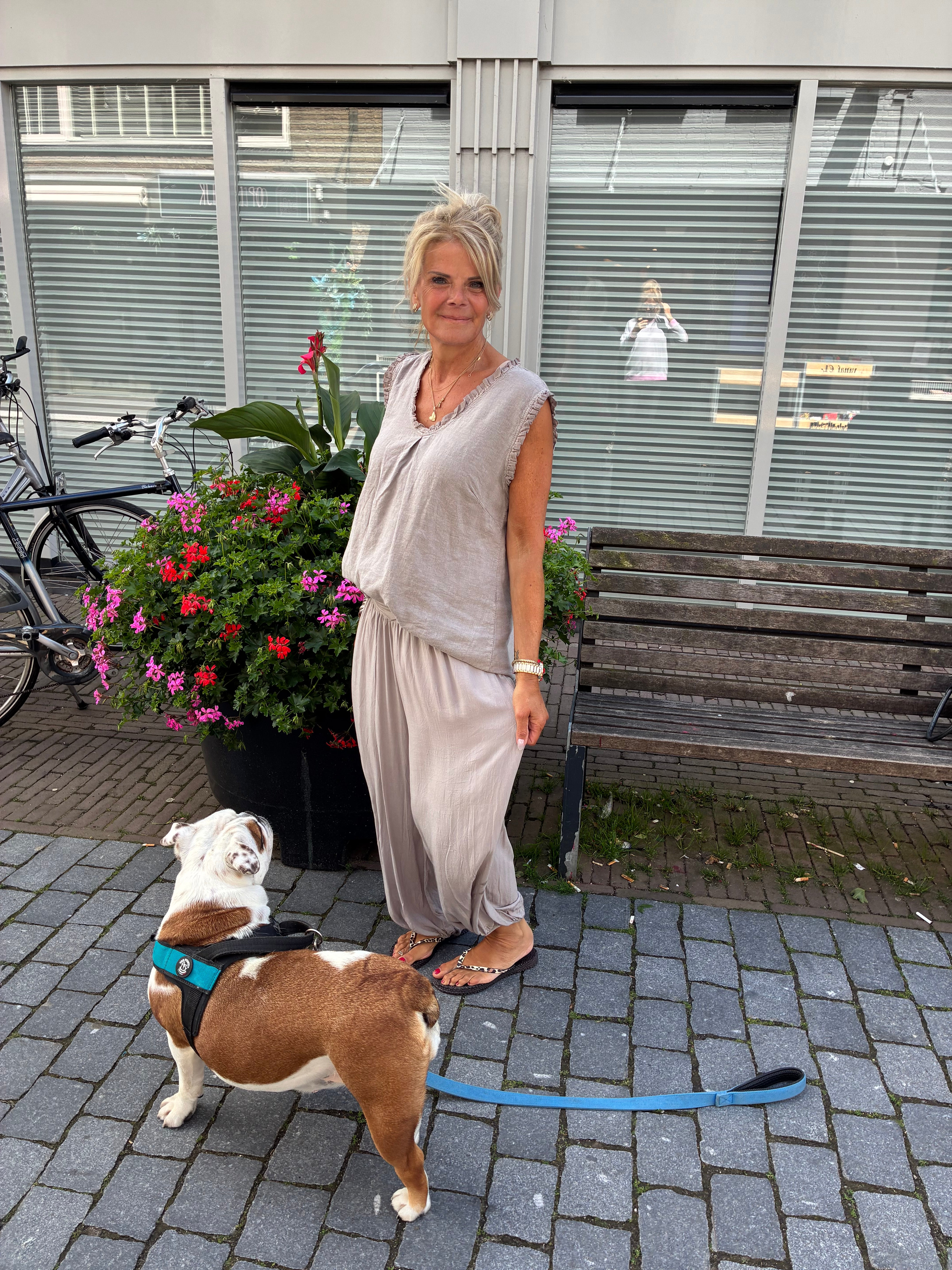 Luna Katoenen Ballonbroek Taupe